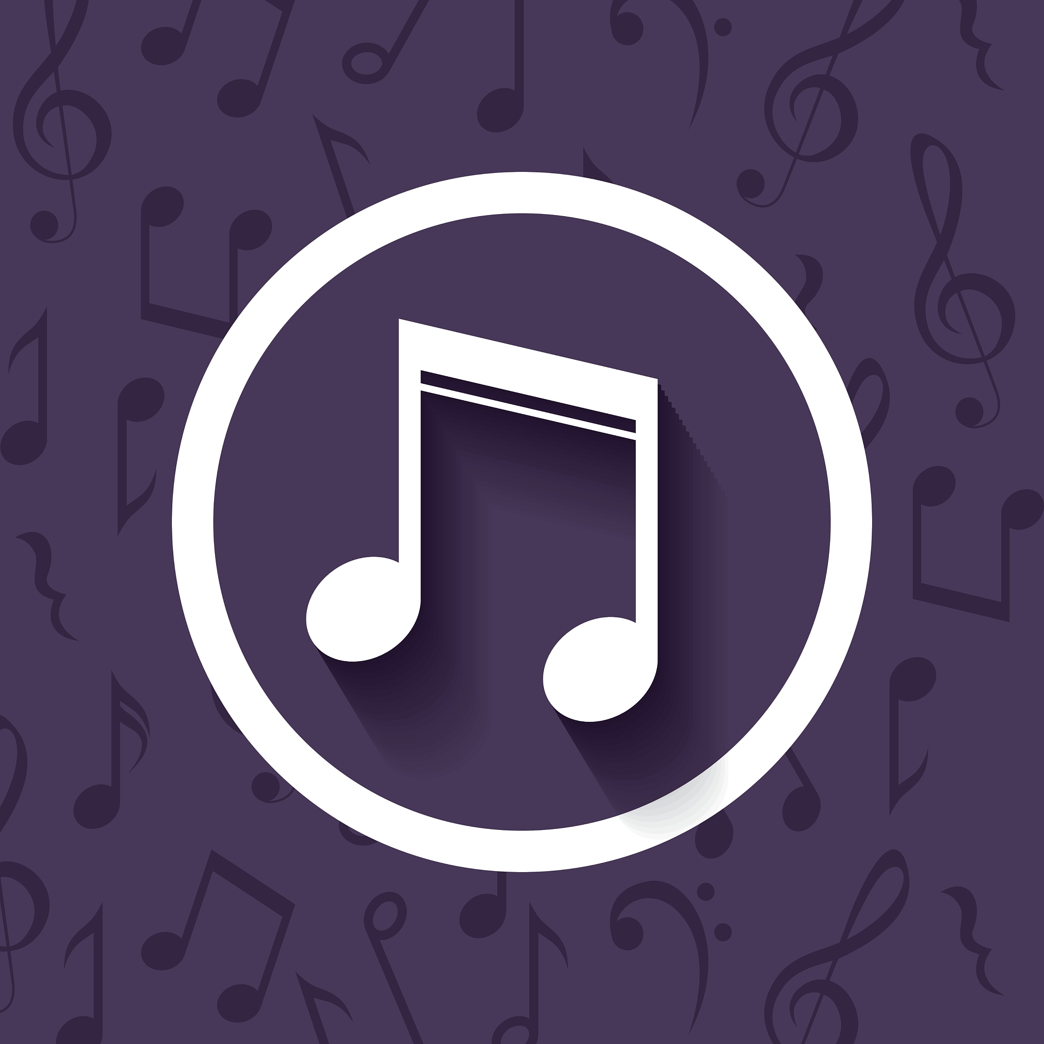 colorful music note design