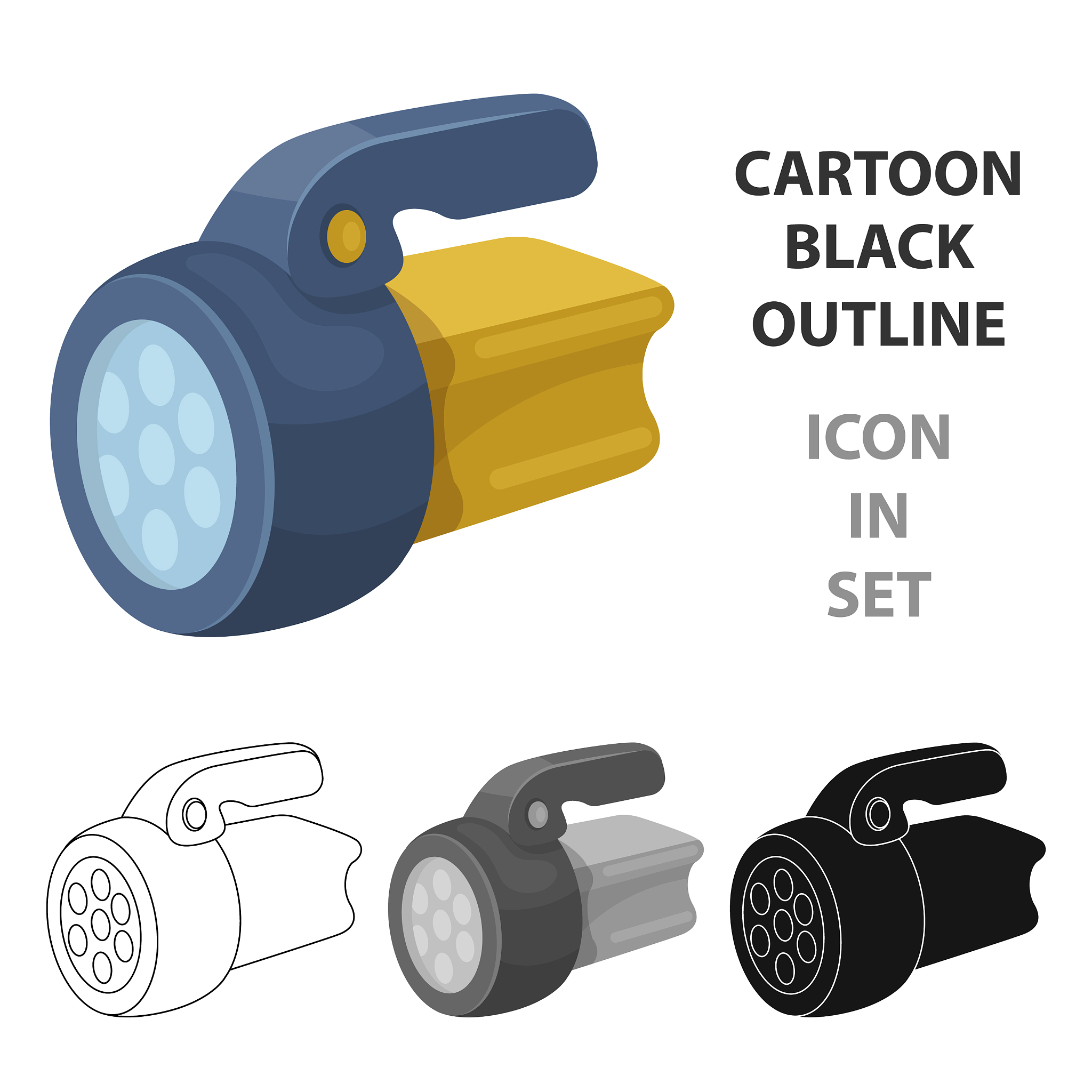 flashlighttent single icon in cartoon style