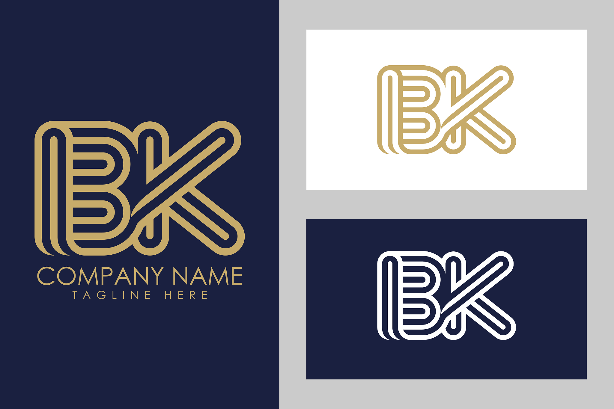 lines letter design template