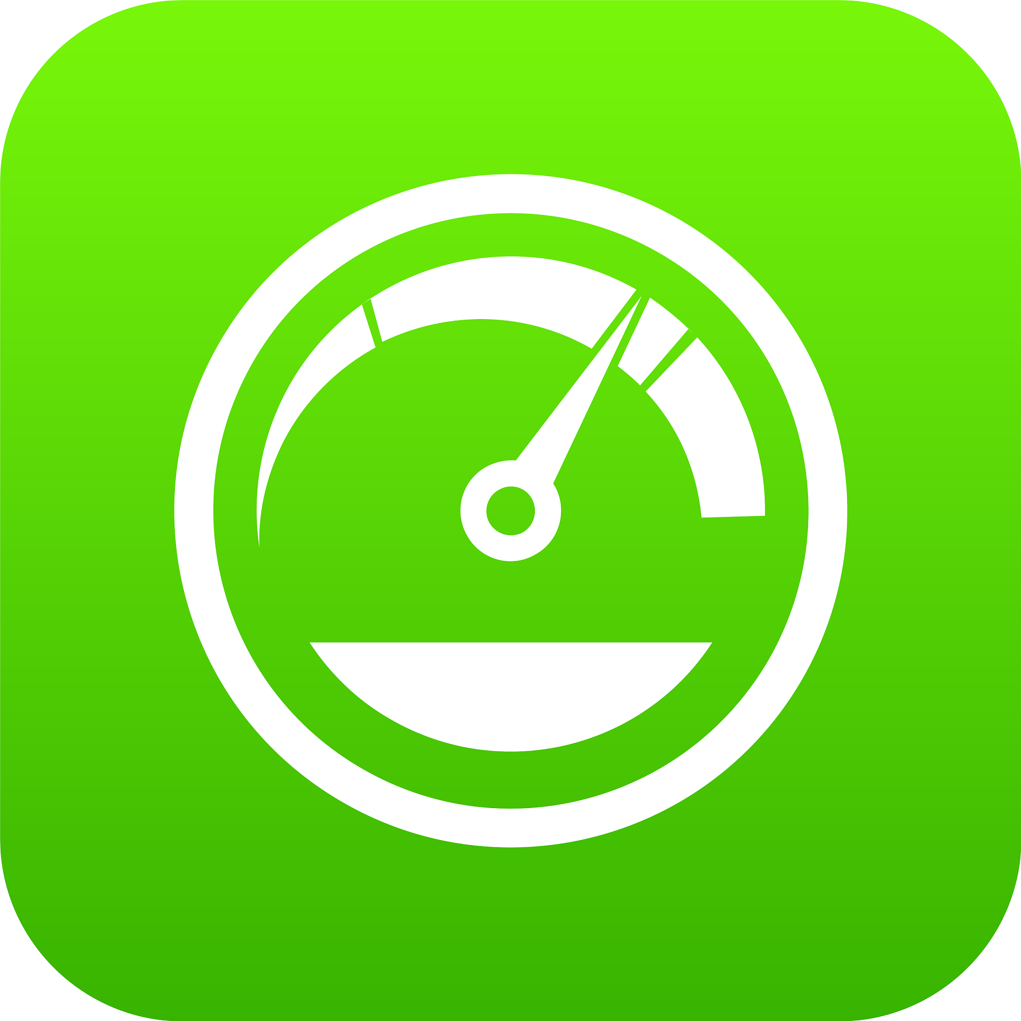 speedometer icon digital green