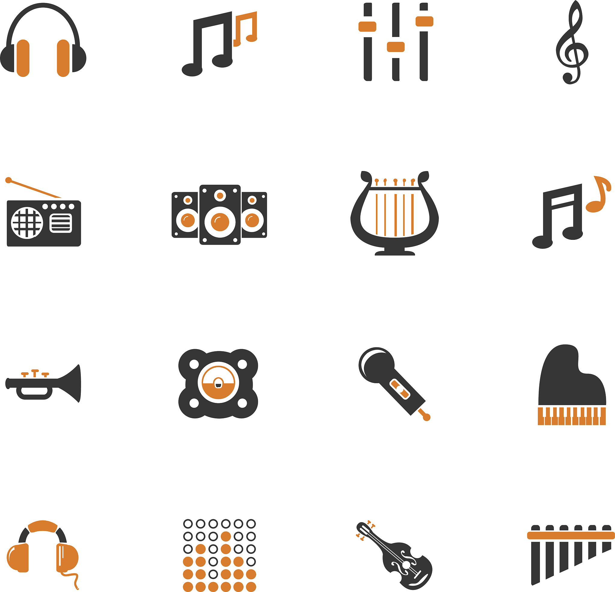 music icons set