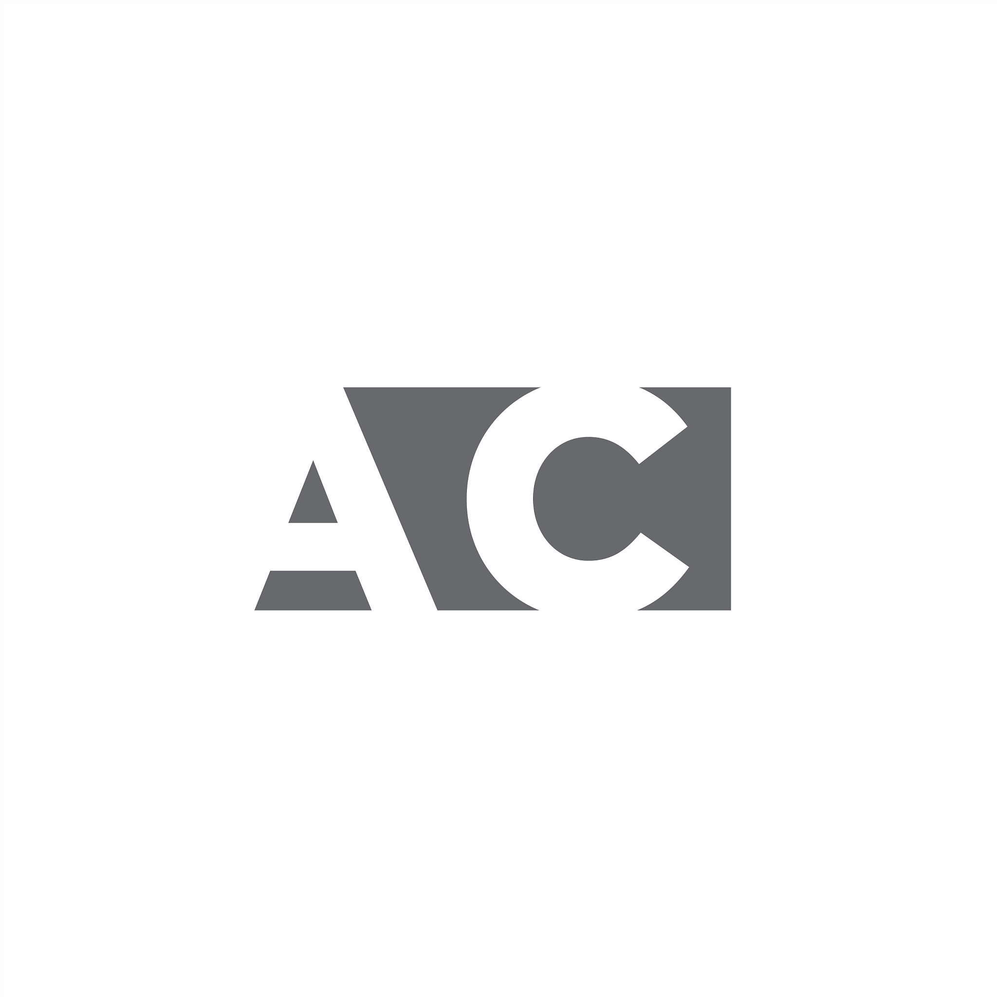ac logo monogram with negative space style design