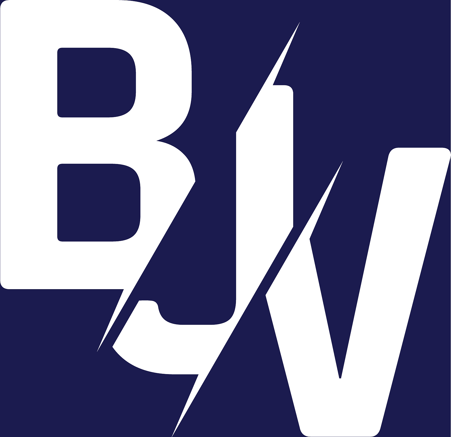 monogram letters initial logo design bjv