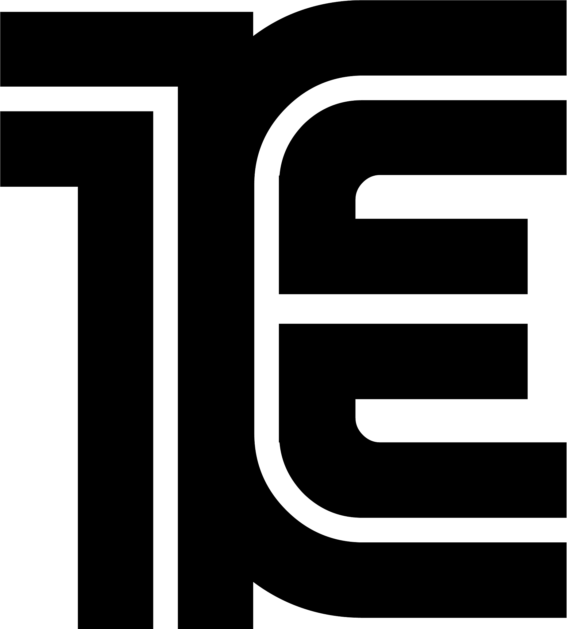 initial letter 1e design logo template