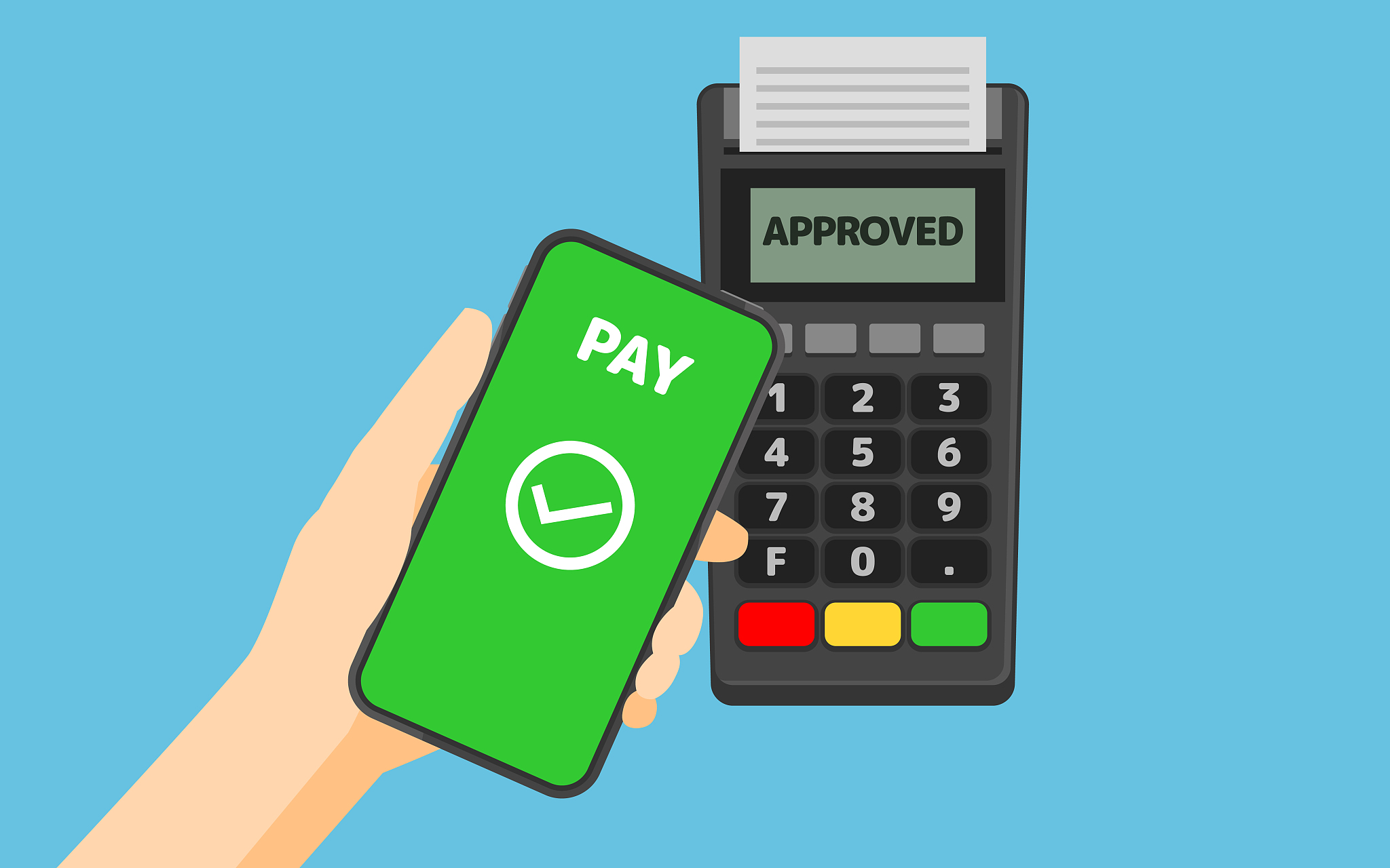 payment from smartphone to pos terminal using nfc technology