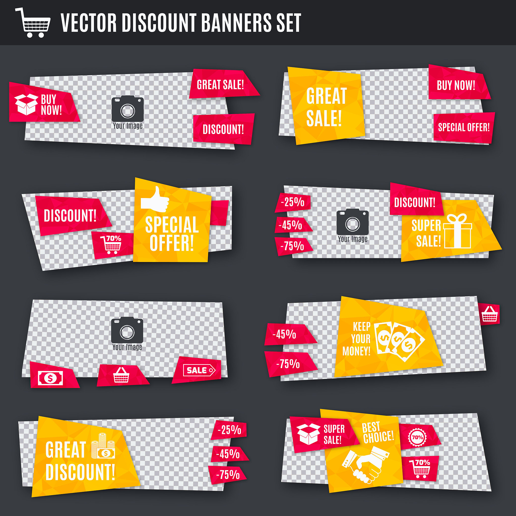 discount banners set 4