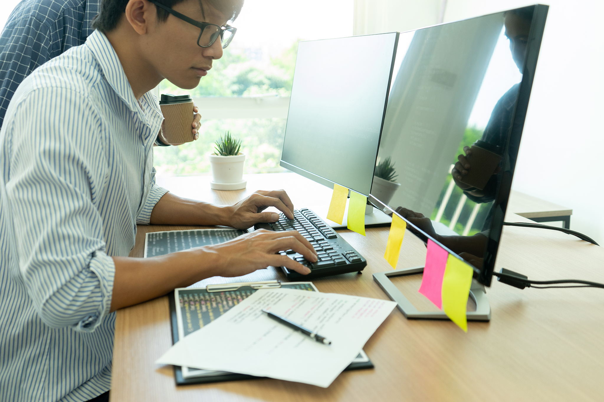 programmer work with developing programming
