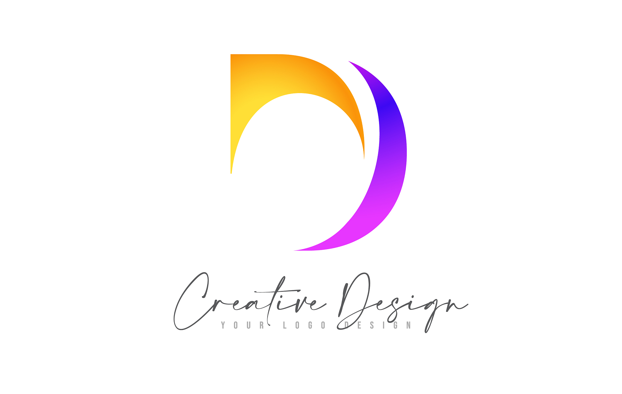 letter d logo design icon with modern creative