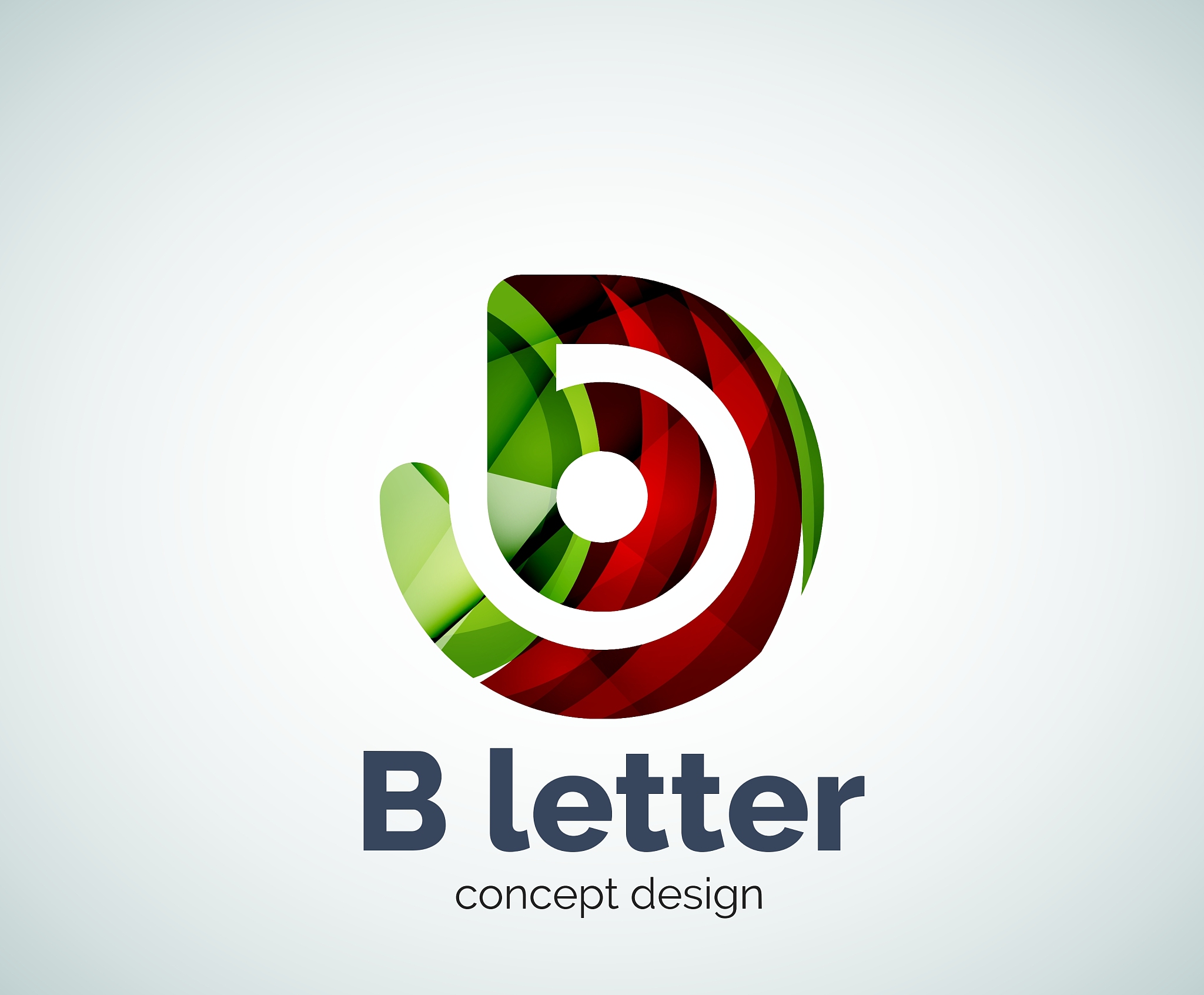 b letter concept logo template