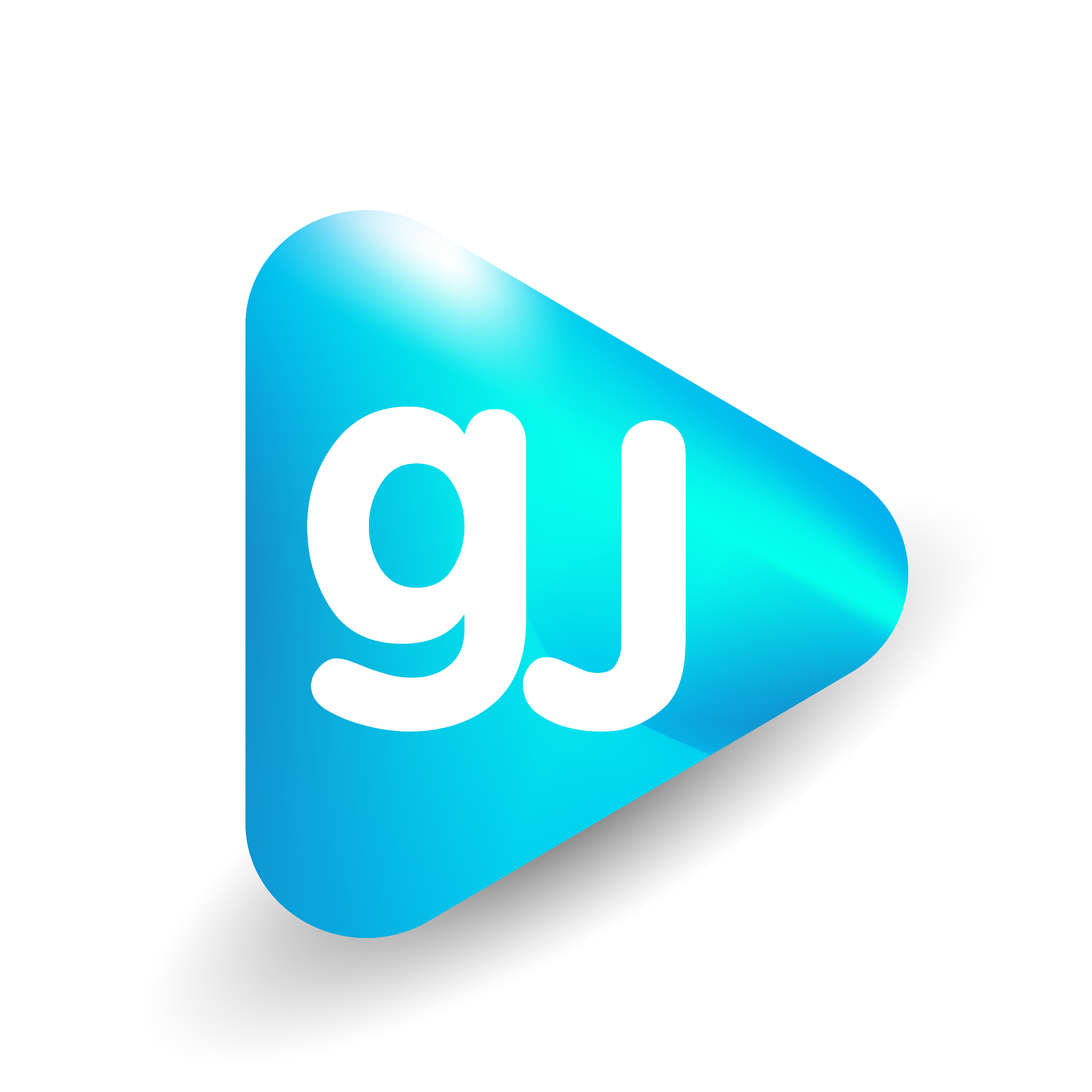 logotype in triangle shape and colorful background