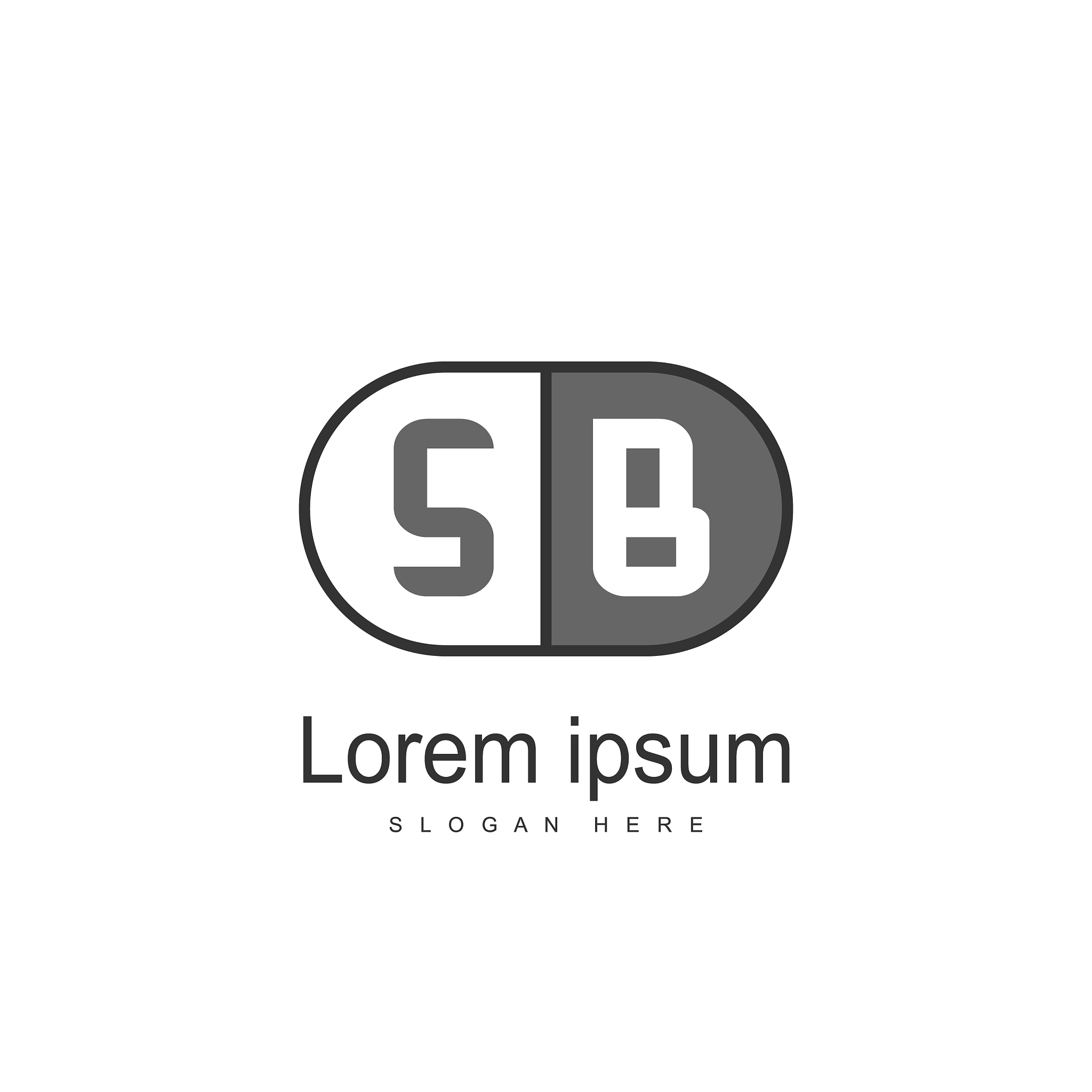 sb letter logo template initial letter logo design