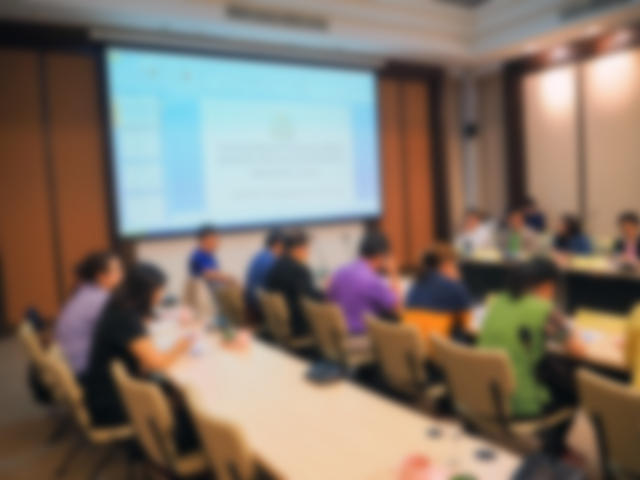 meeting blurred background in a meeting room