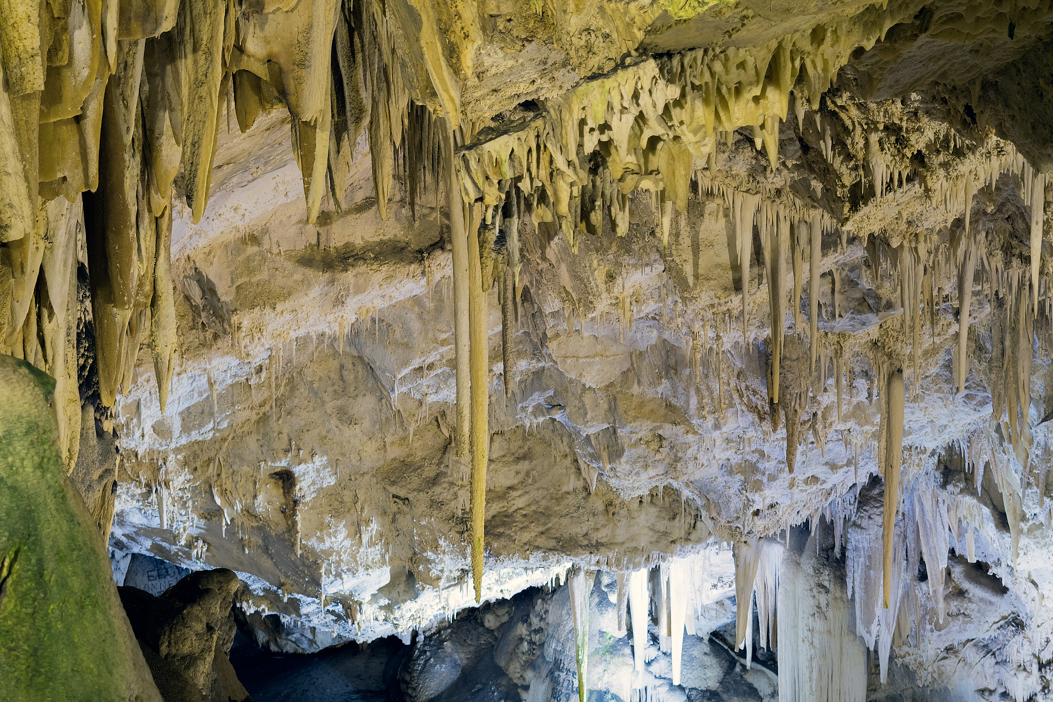 beauty of nature inside a cave in antiparos island.