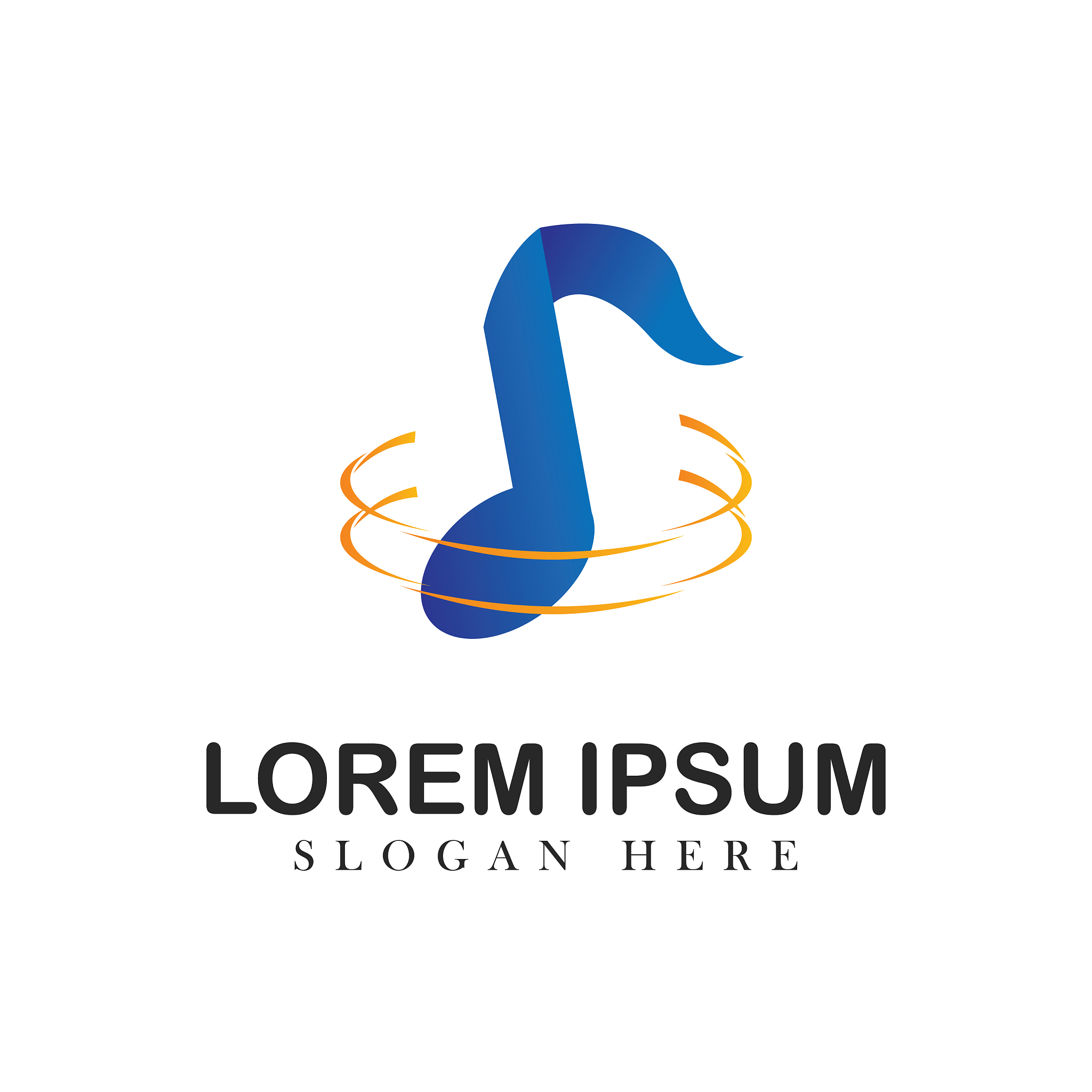 music logo design element simple symbol note