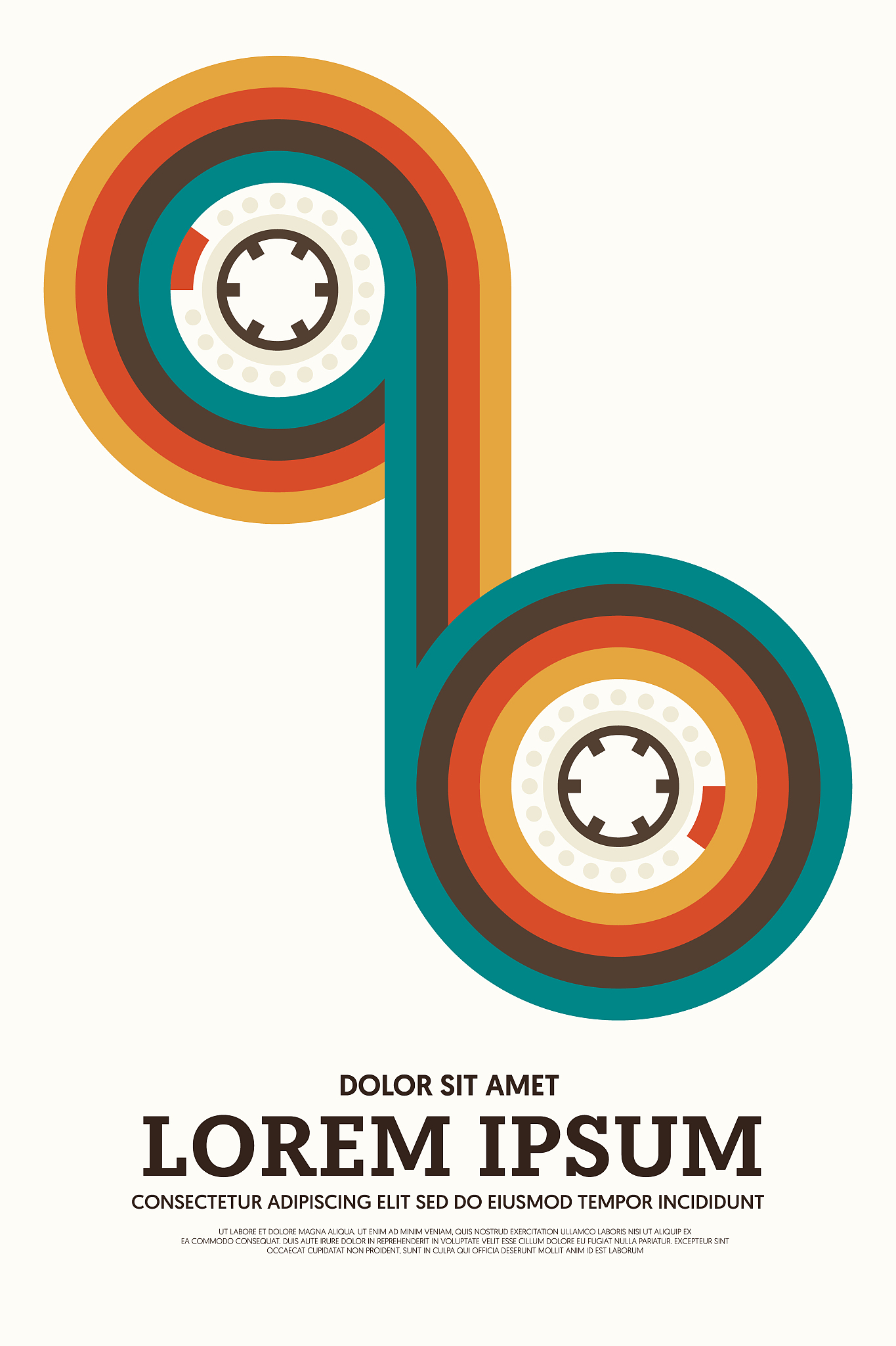 music poster design template background vintage retro style
