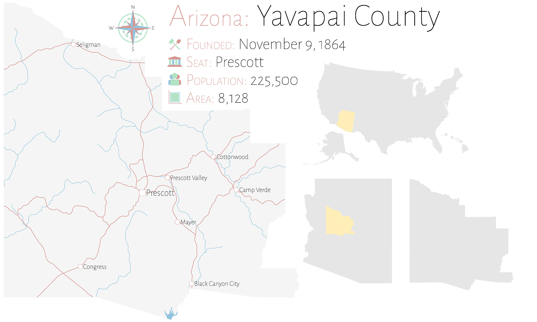 map of yavapai county in arizona