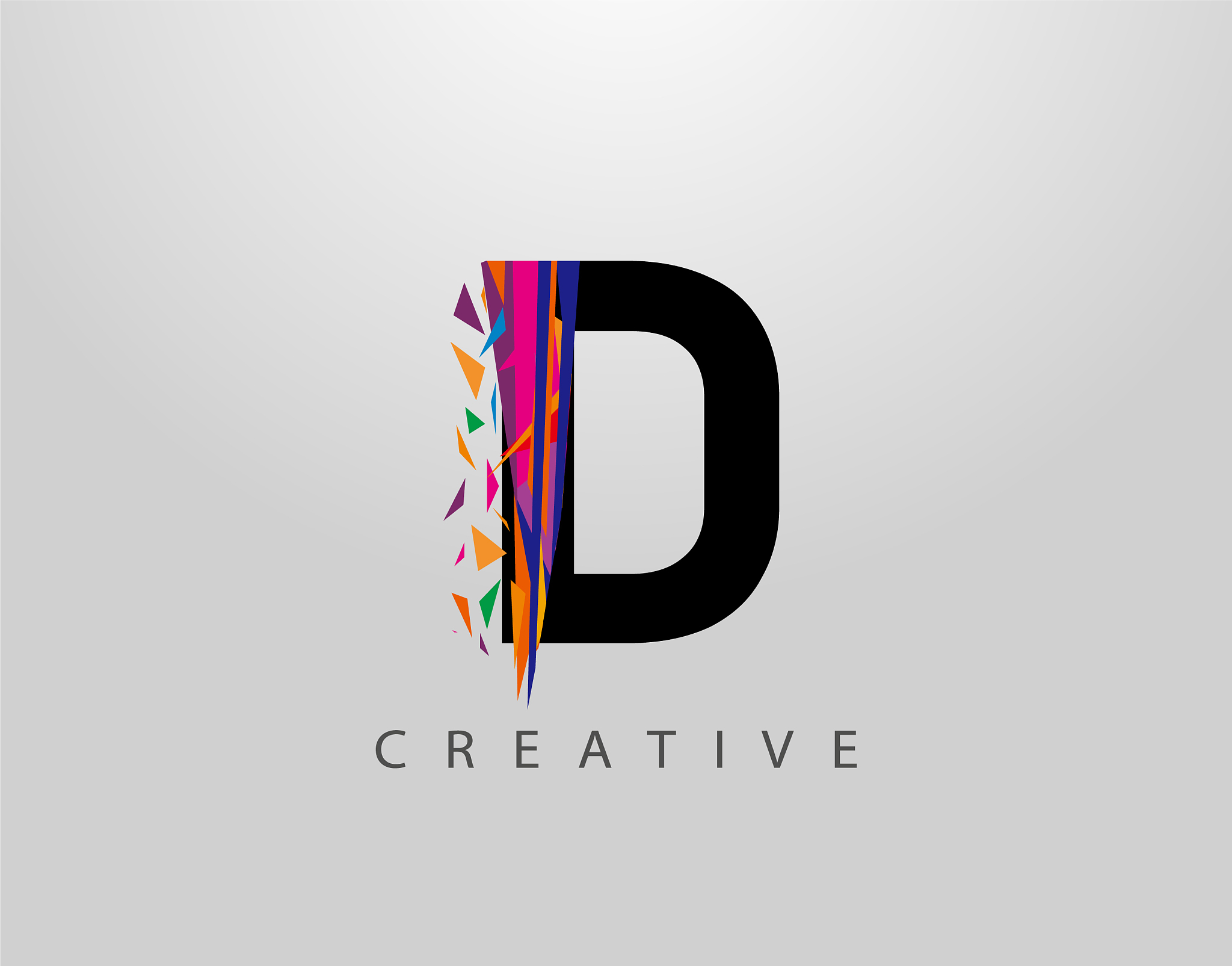 creative letter d logo mosaic abstract d letter