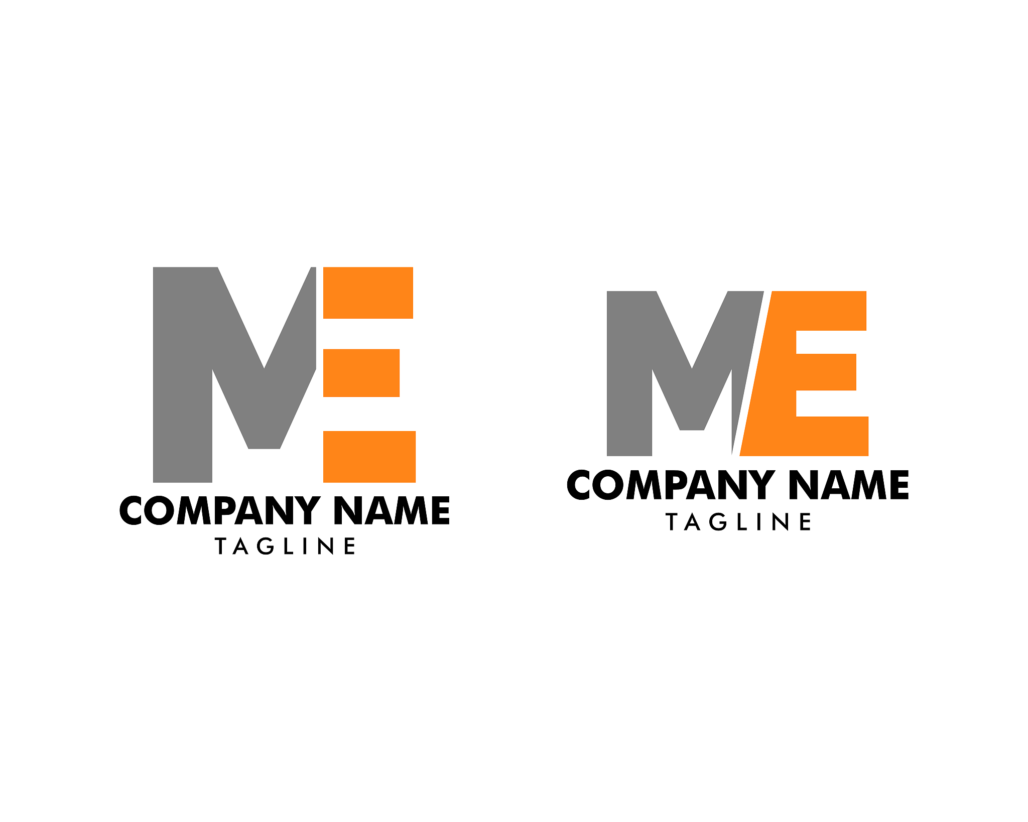 set of initial letter me   design template