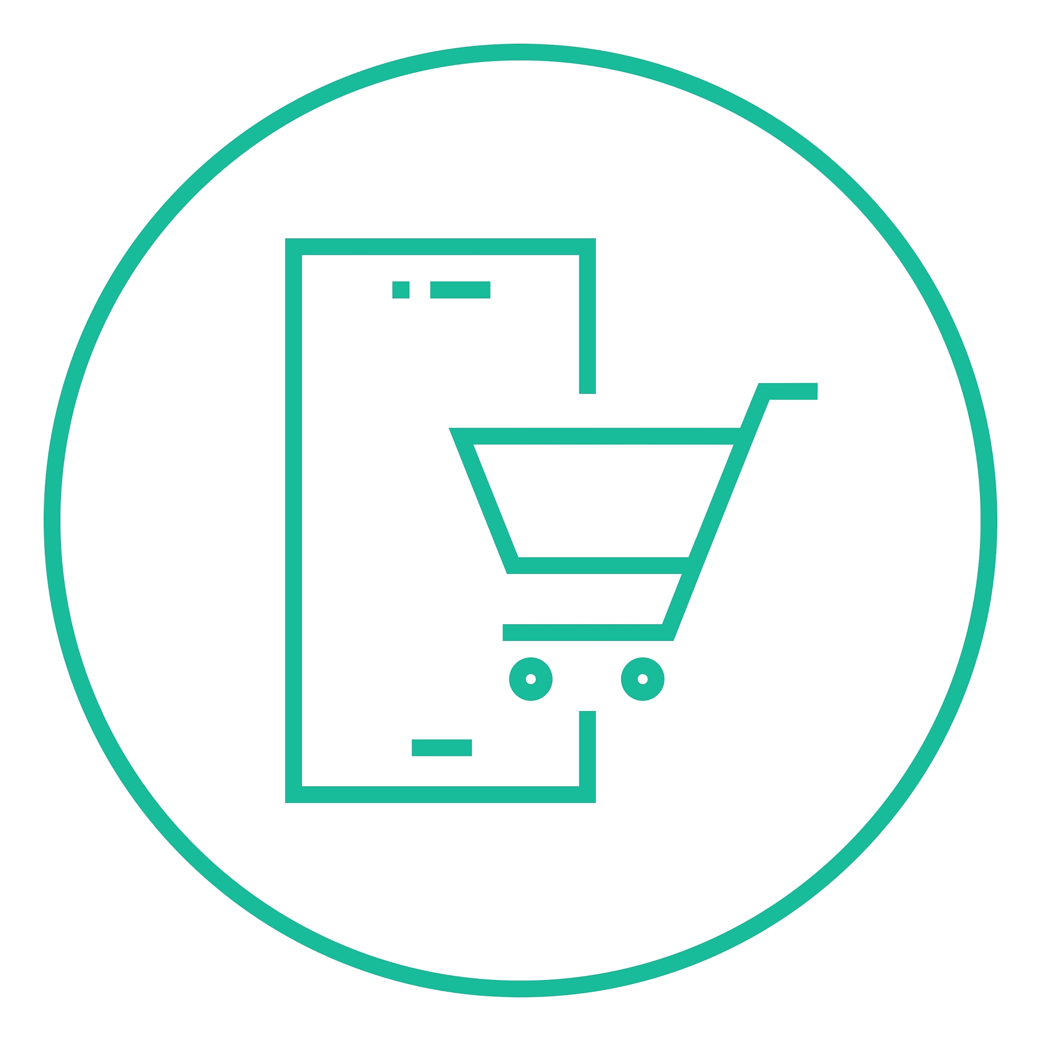 online shopping line icon