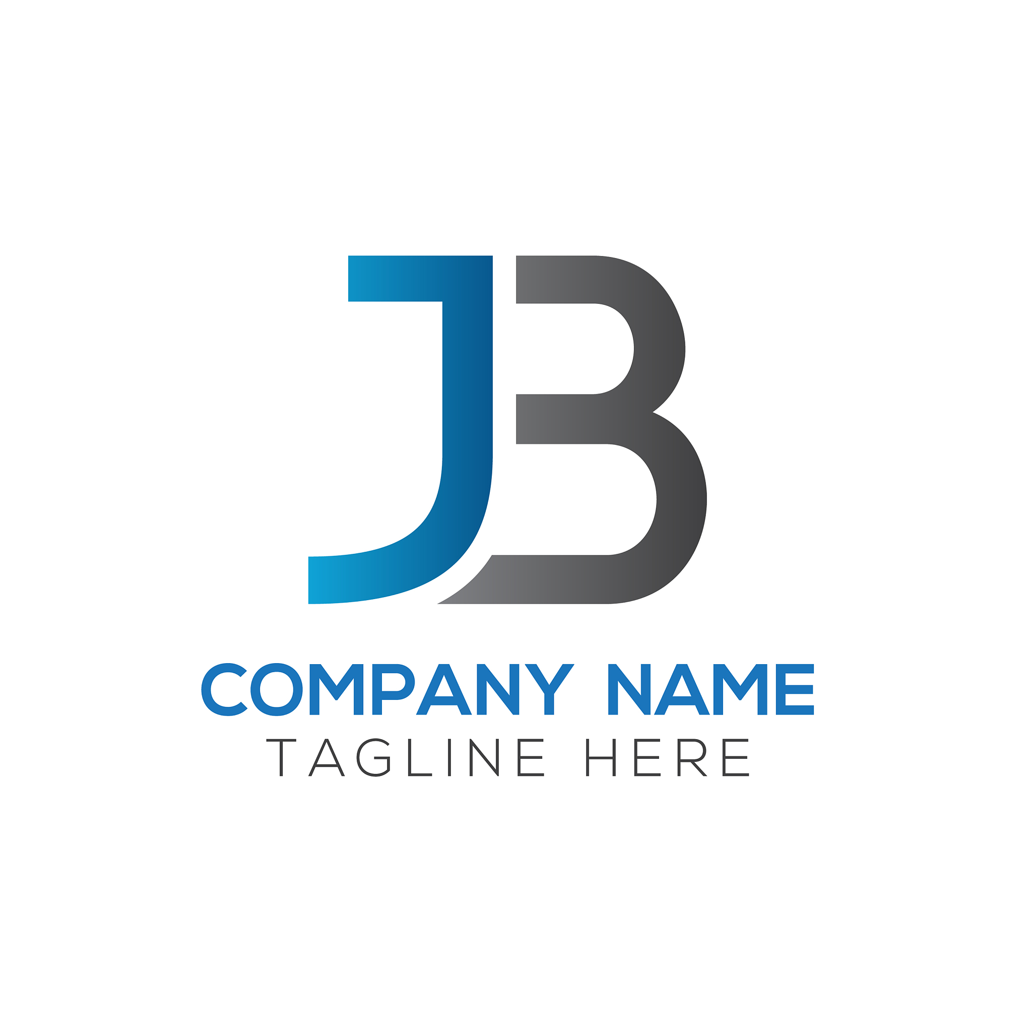 creative letter jb logo design template initial