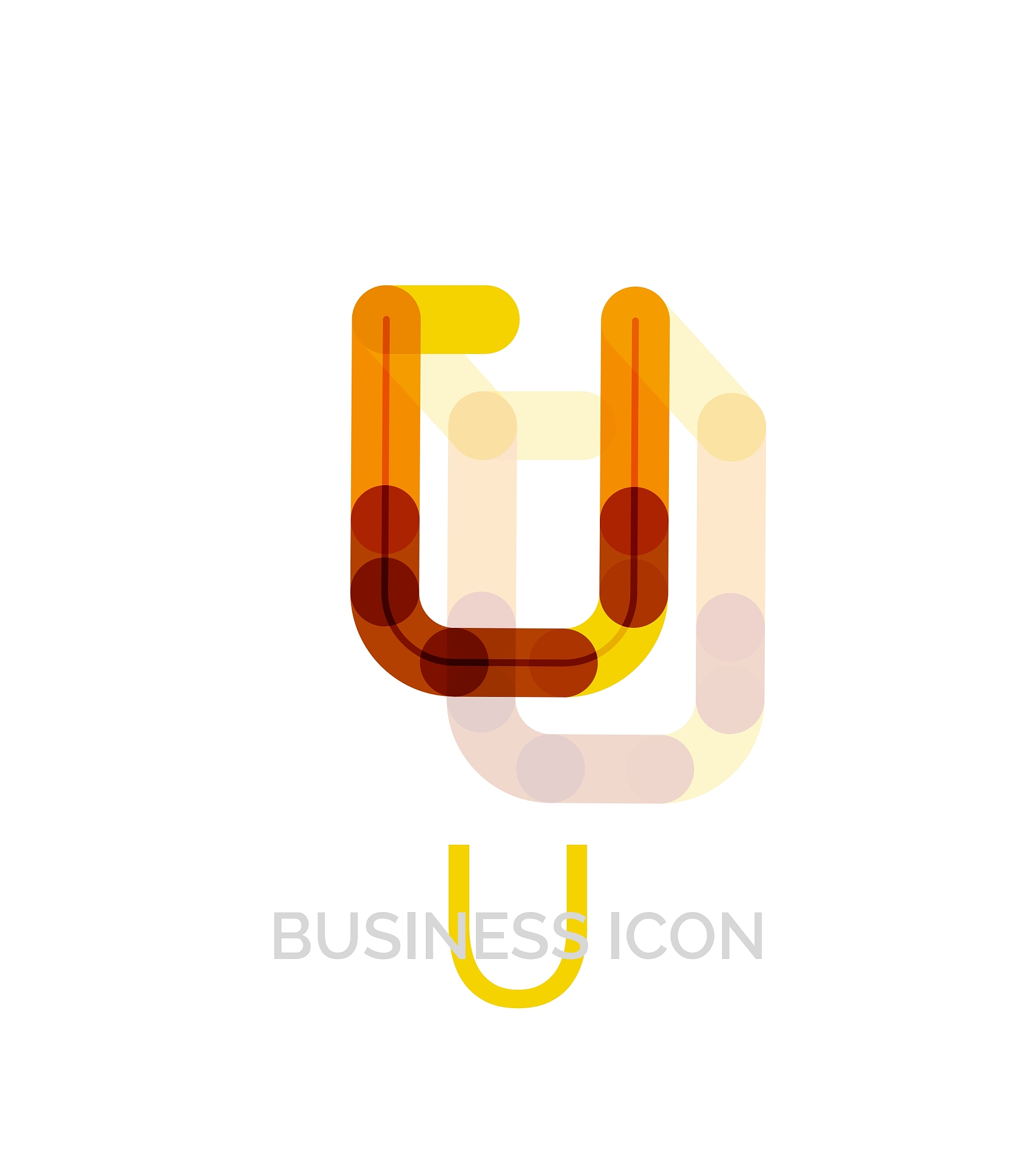 minimal u font or letter logo design