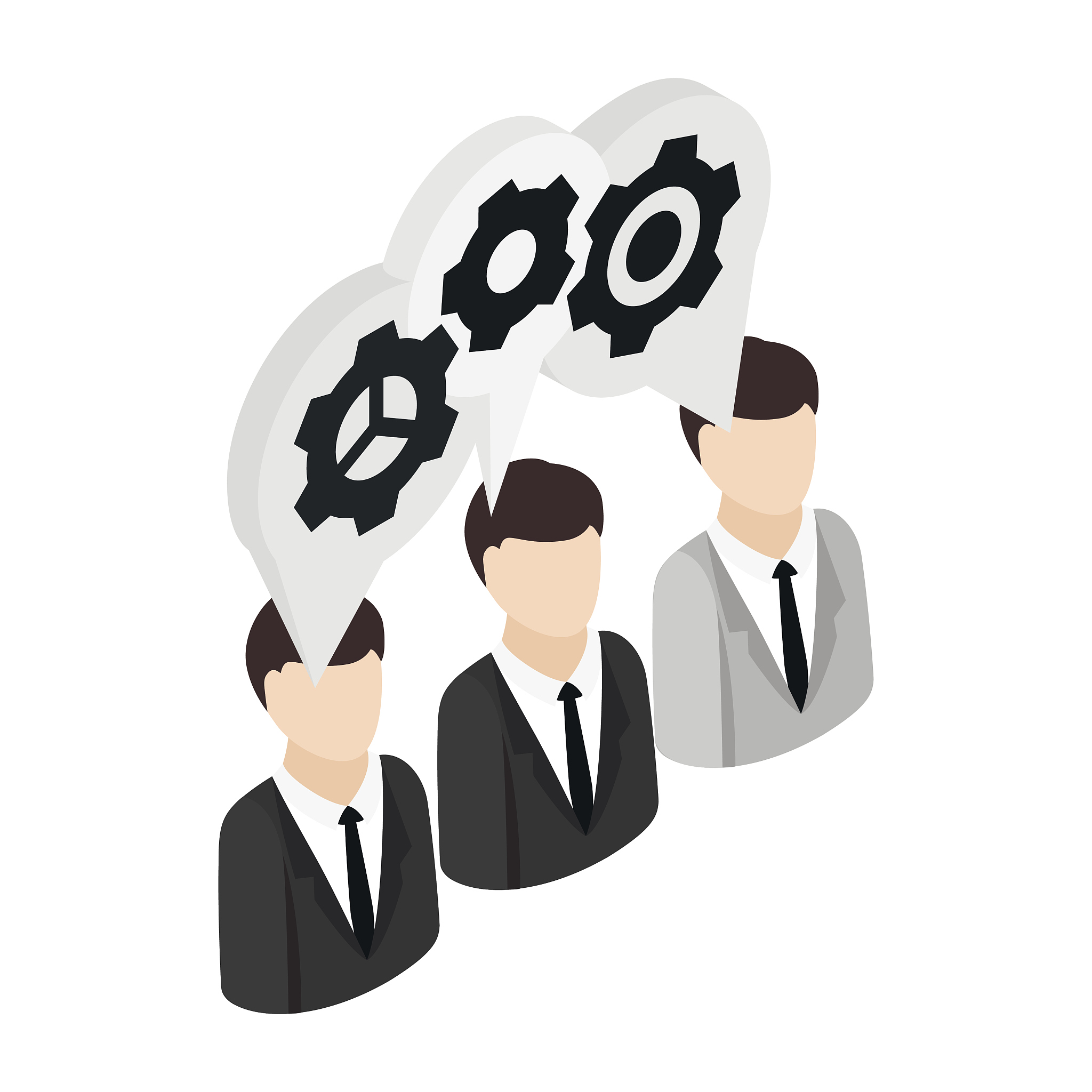 human resources icon, isometric 3d style