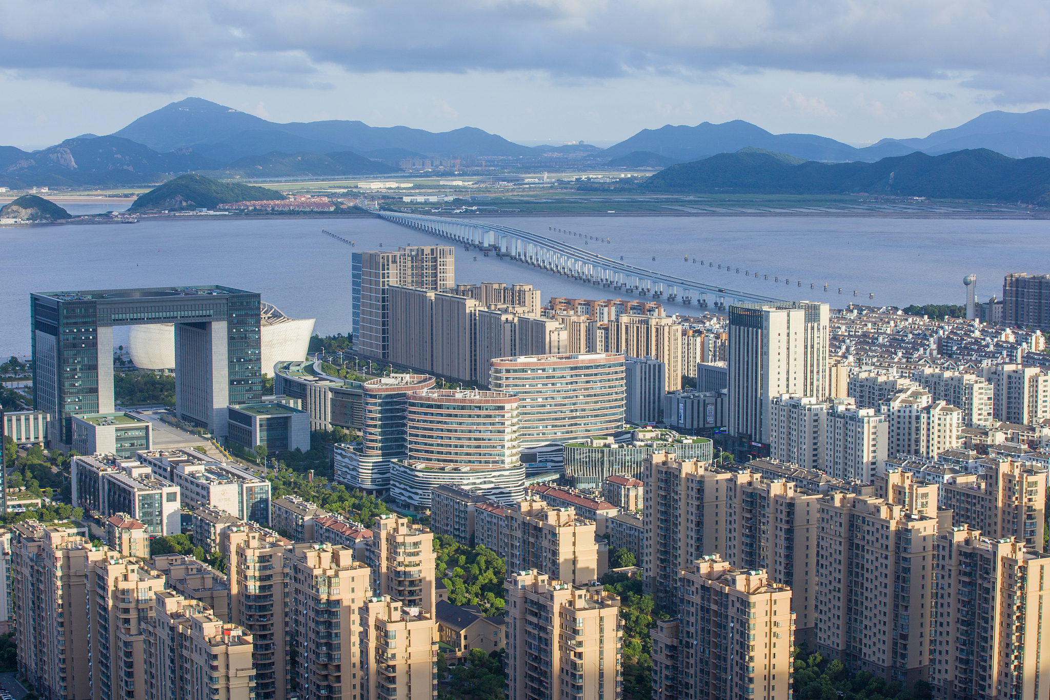 舟山市东港城市风光