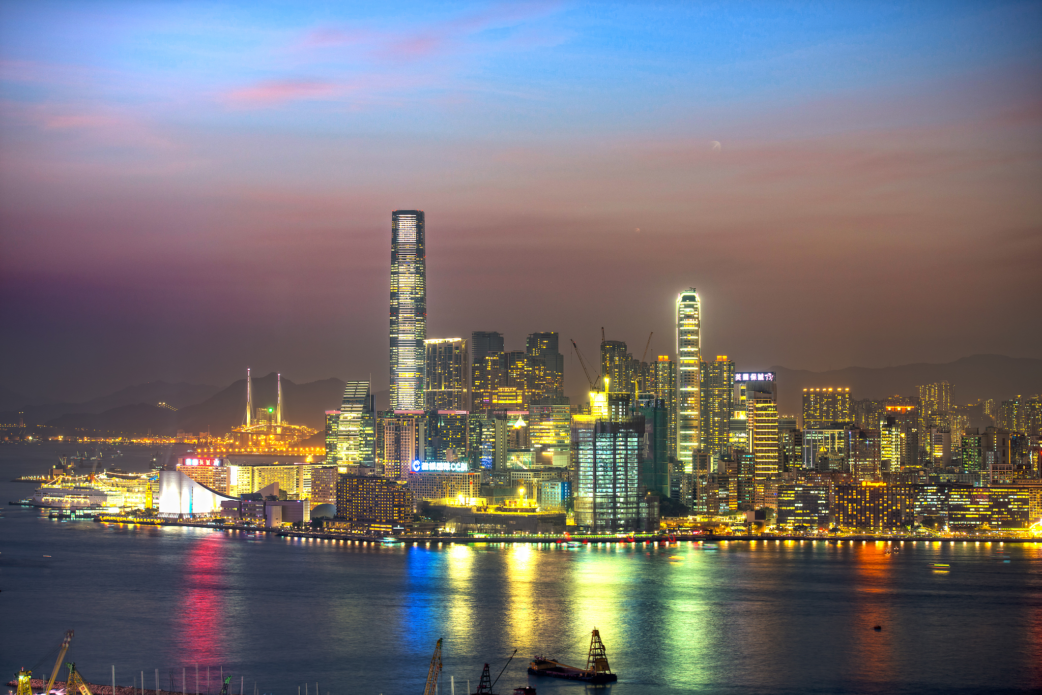 香港的夜景