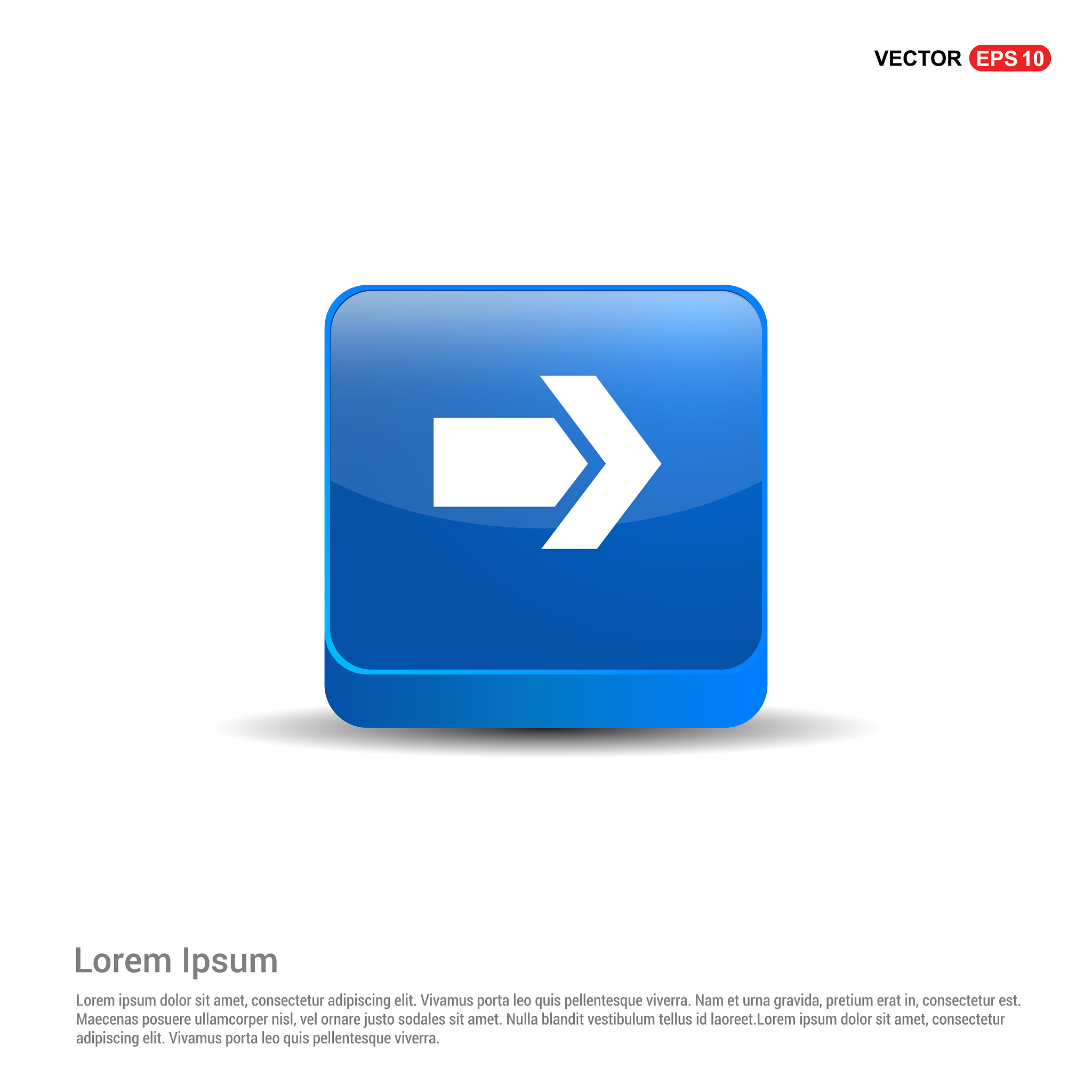 next arrow icon - 3d blue button