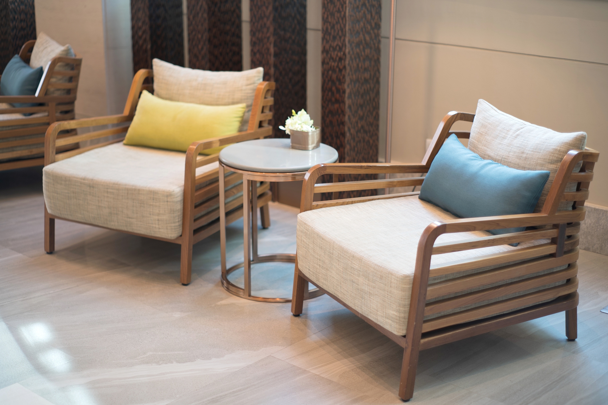 two brown wooden chair side table luxury style interior living r