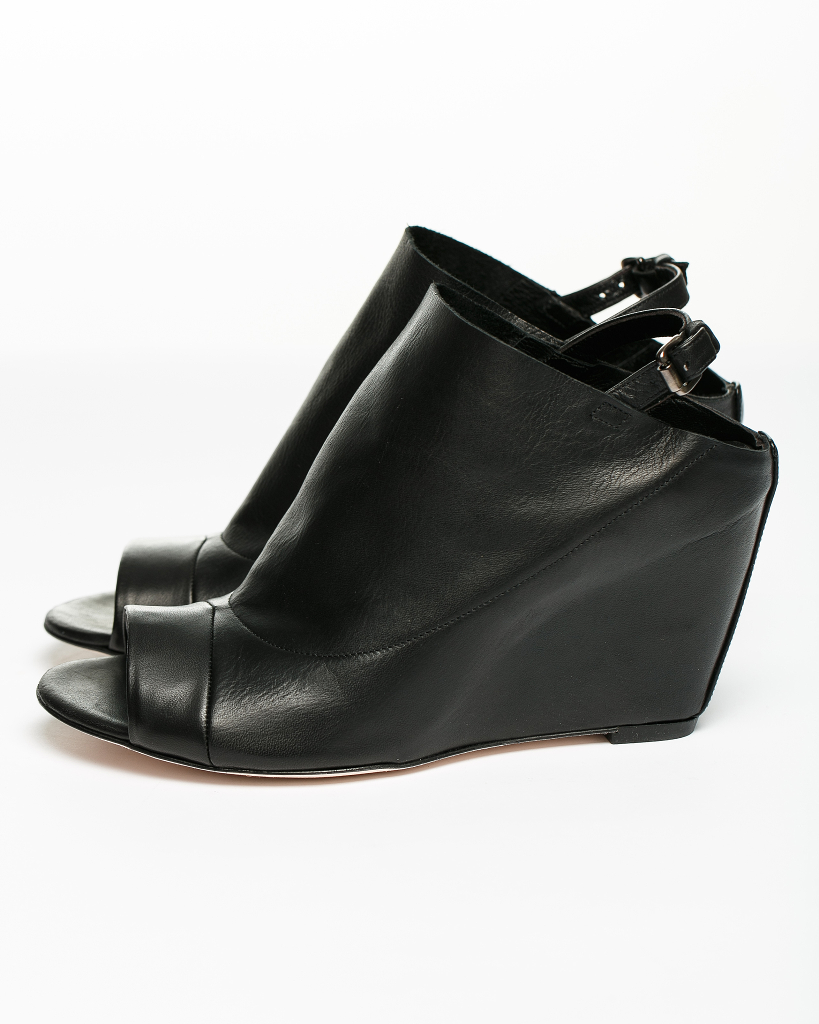 夏季女士镂空水钻鱼嘴凉鞋女平跟高帮罗马凉鞋 黑色 41 好评