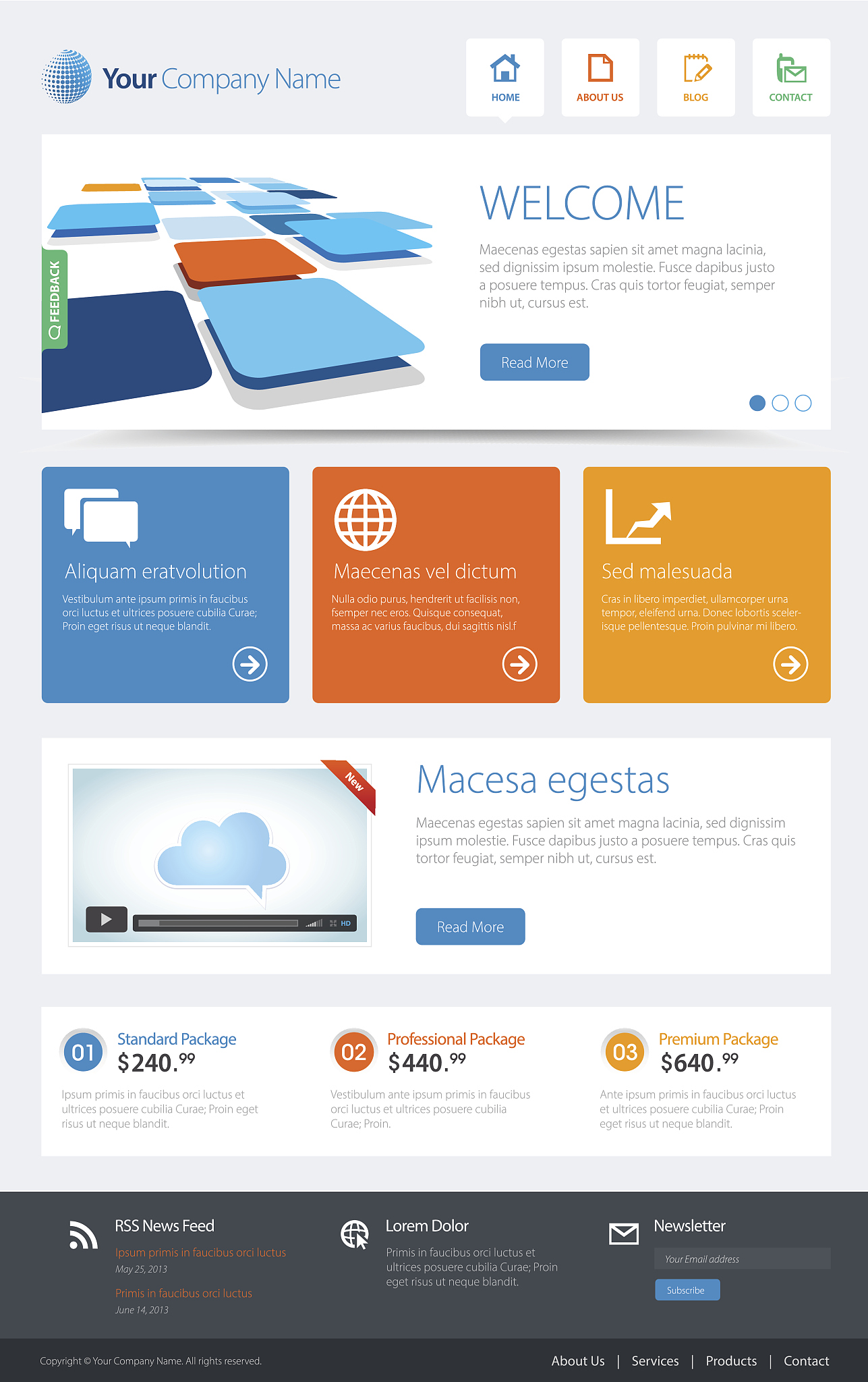 metro website template