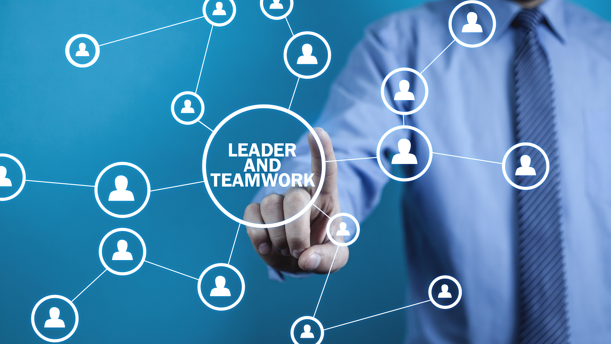 leader and teamwork. business concept