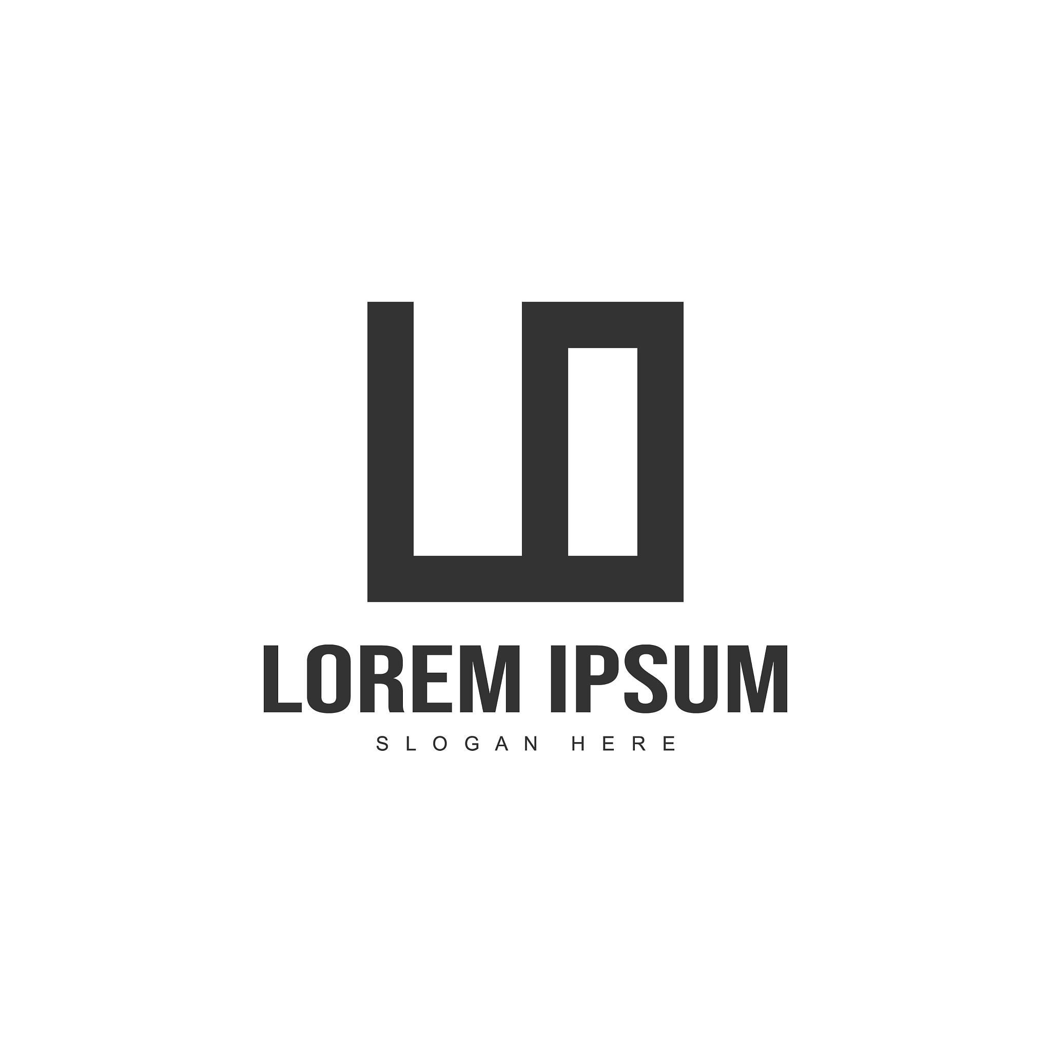 initial letter logo template minimalist letter