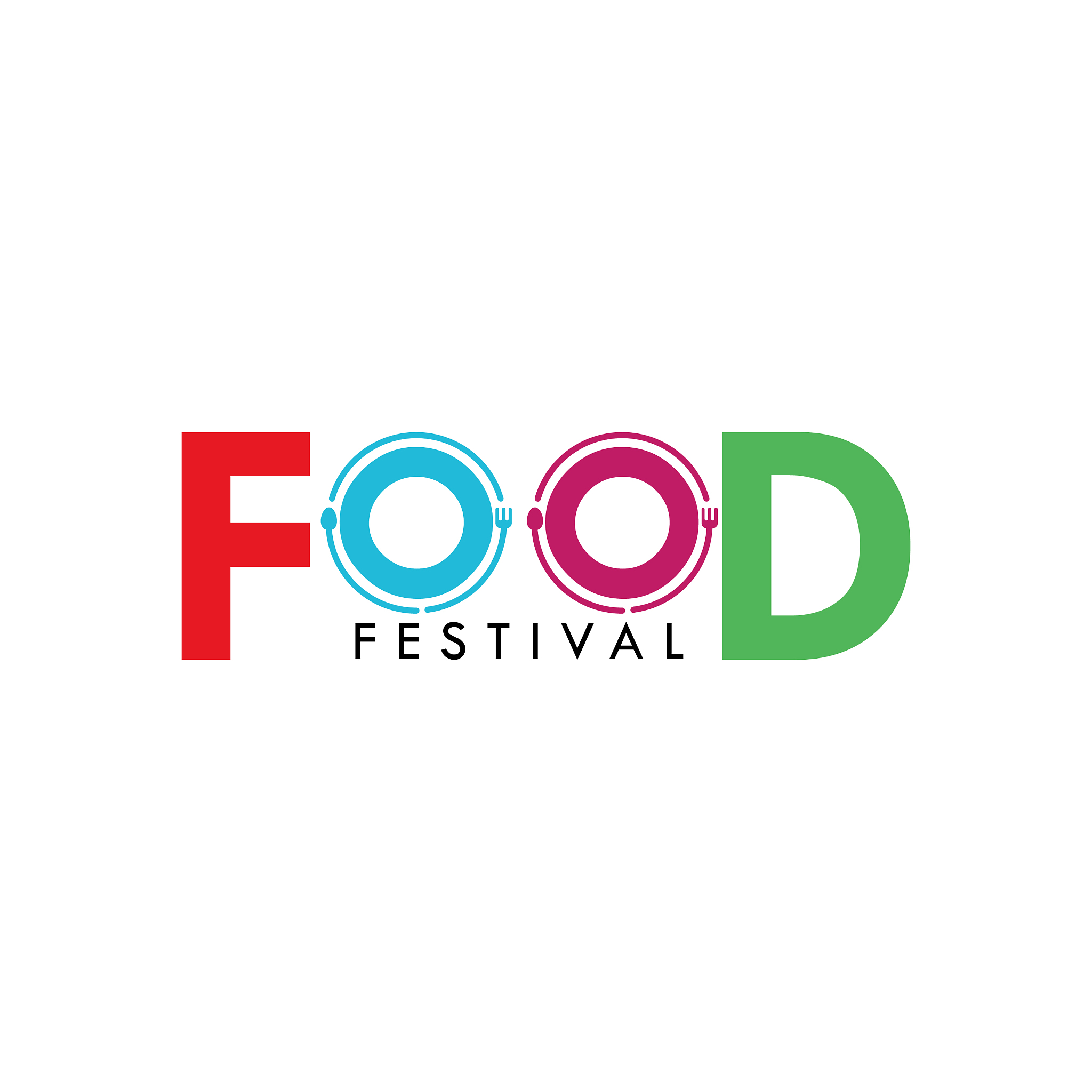 food festival logo template design