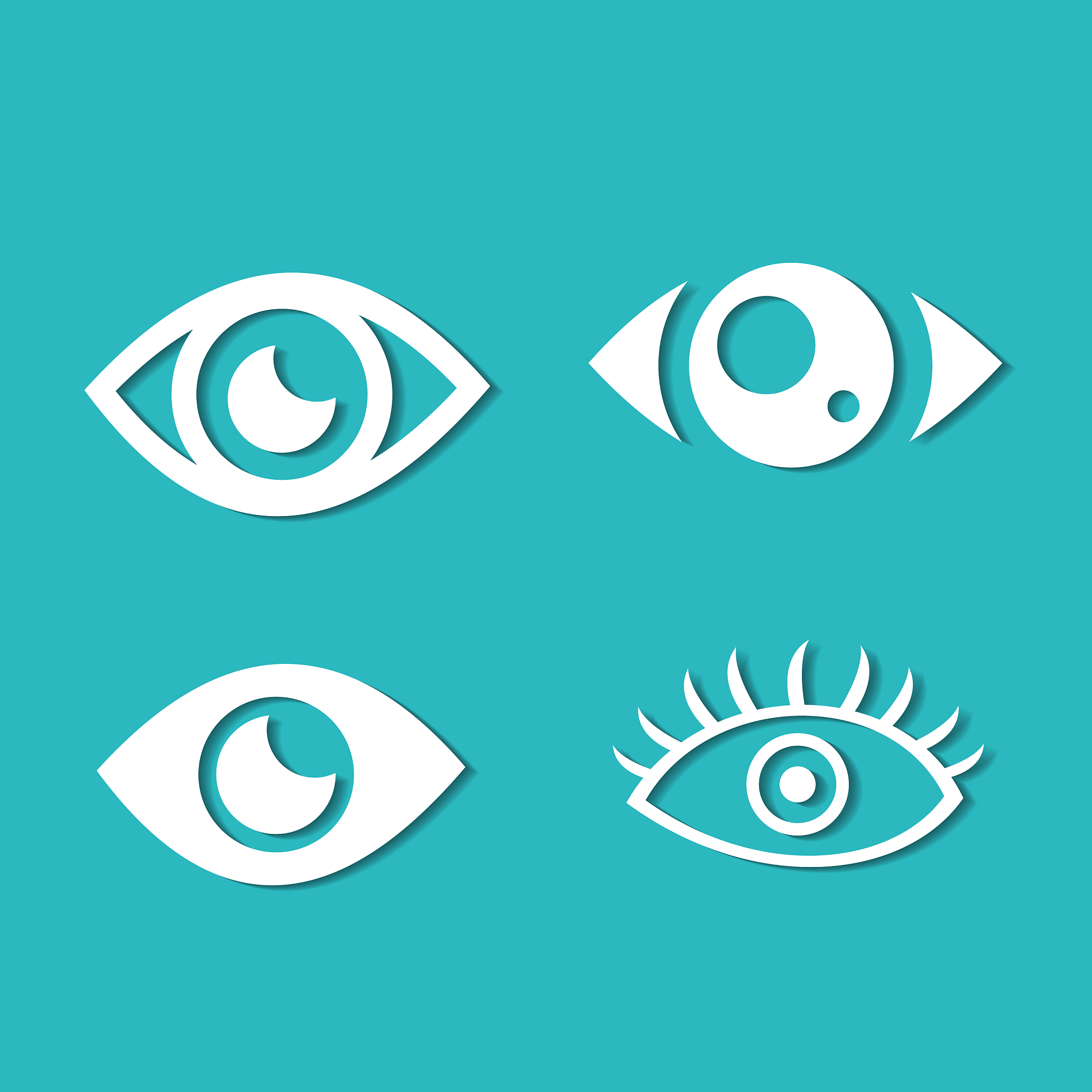 eyes and eye icon set collection