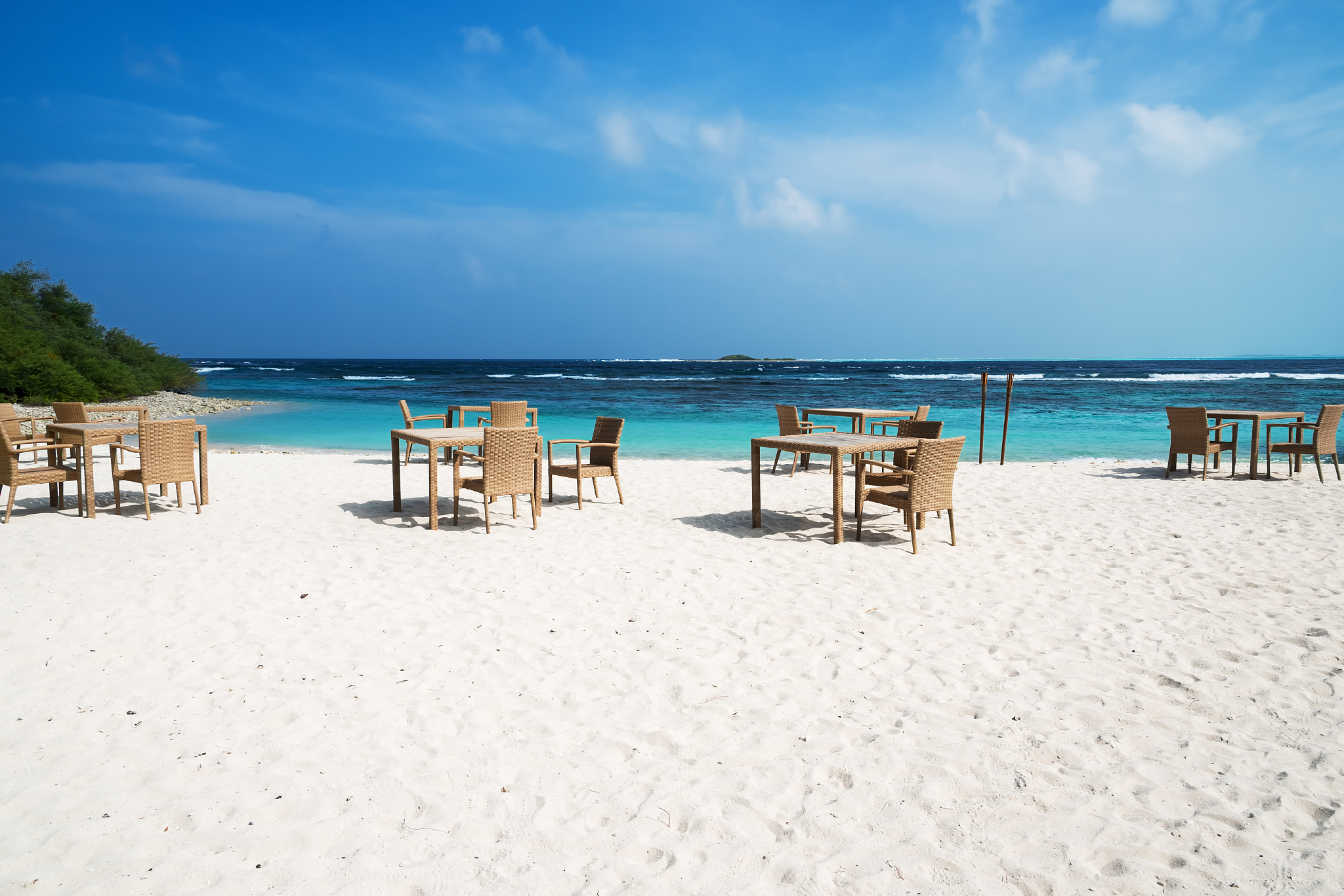 tropical beach restaurant