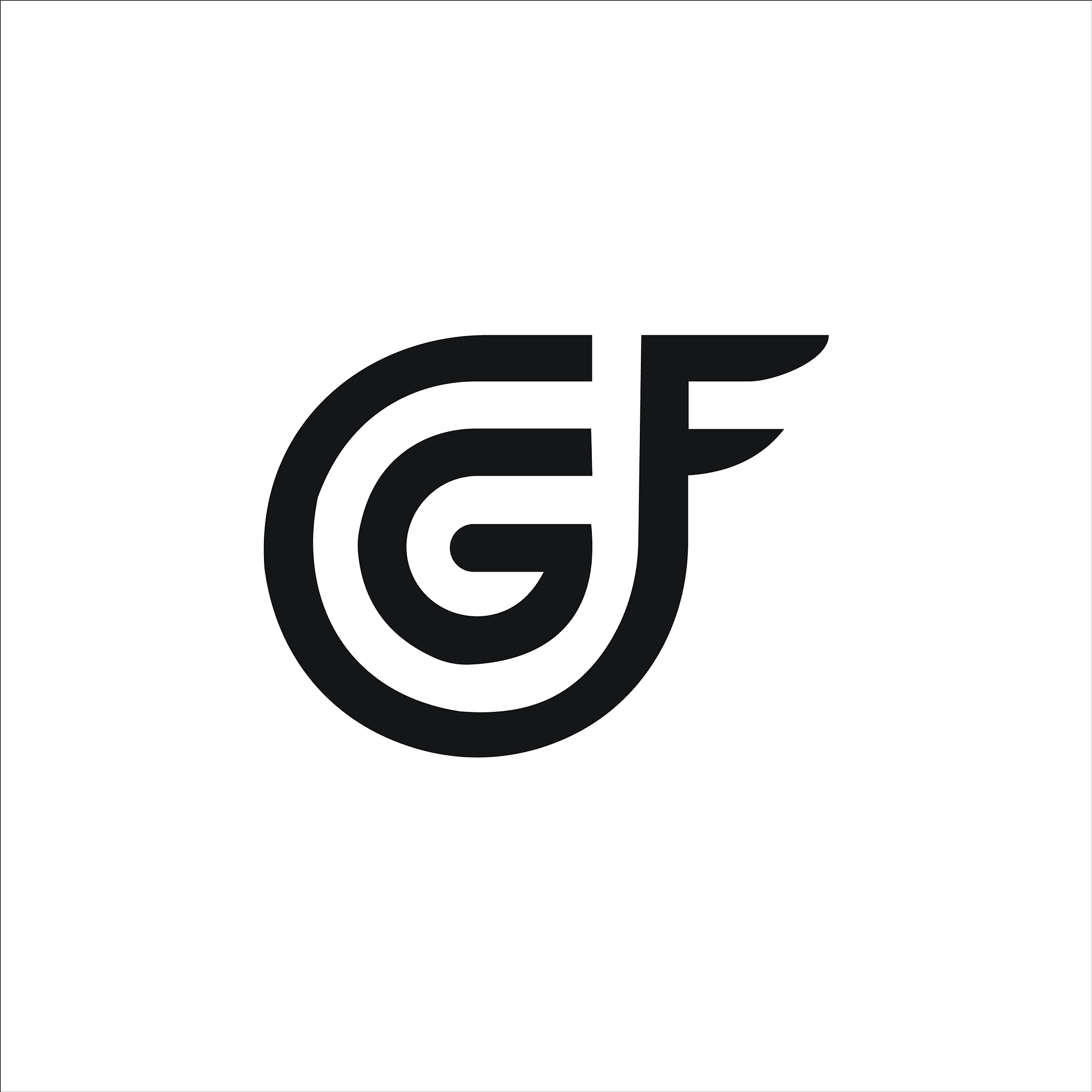 initial letter gf or fg logo design template