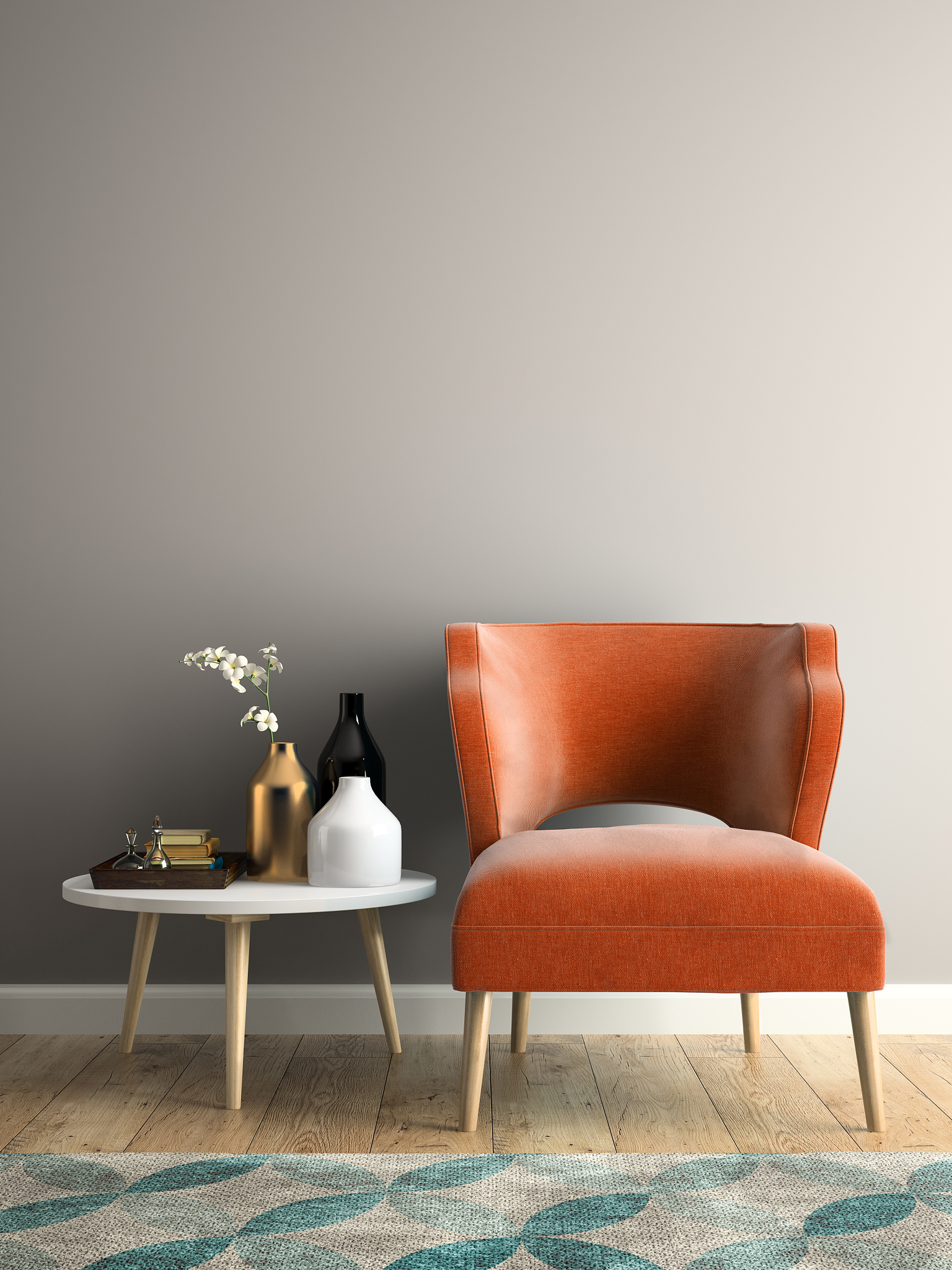 interior modern design room 3d illustration