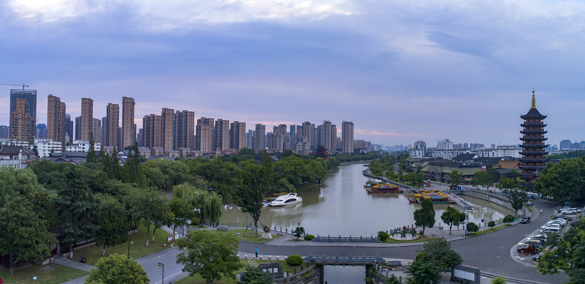运河之都江苏省淮安市城市风光
