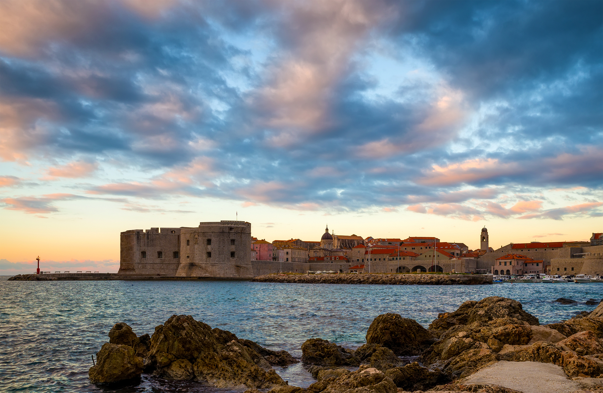 sunrise in dubrovnik