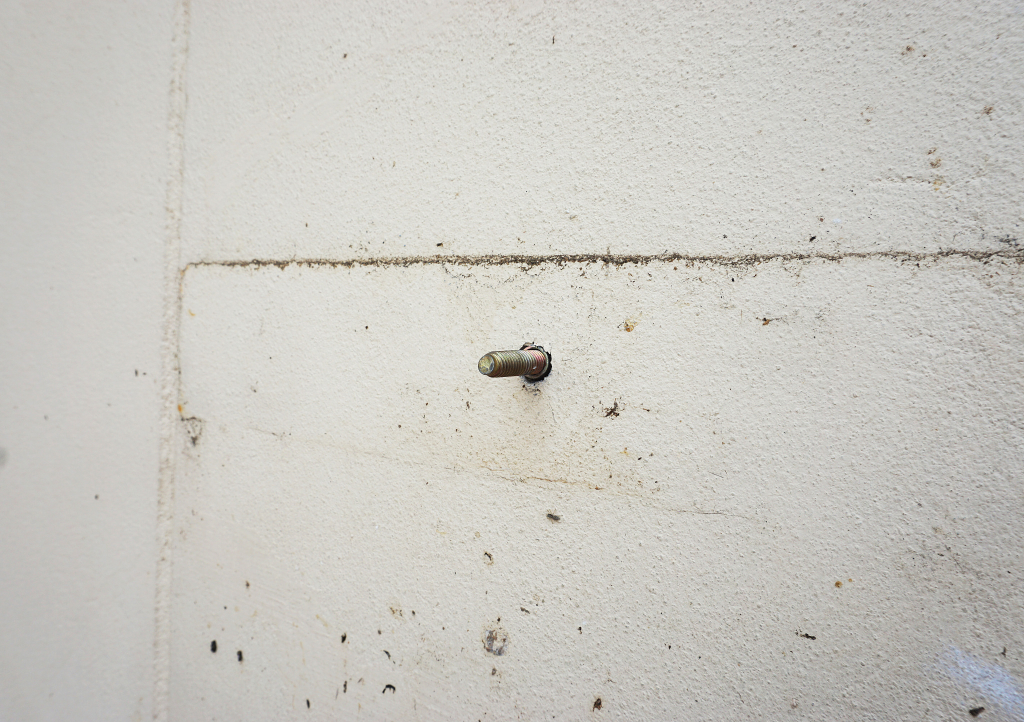 screw bolt on  the wall