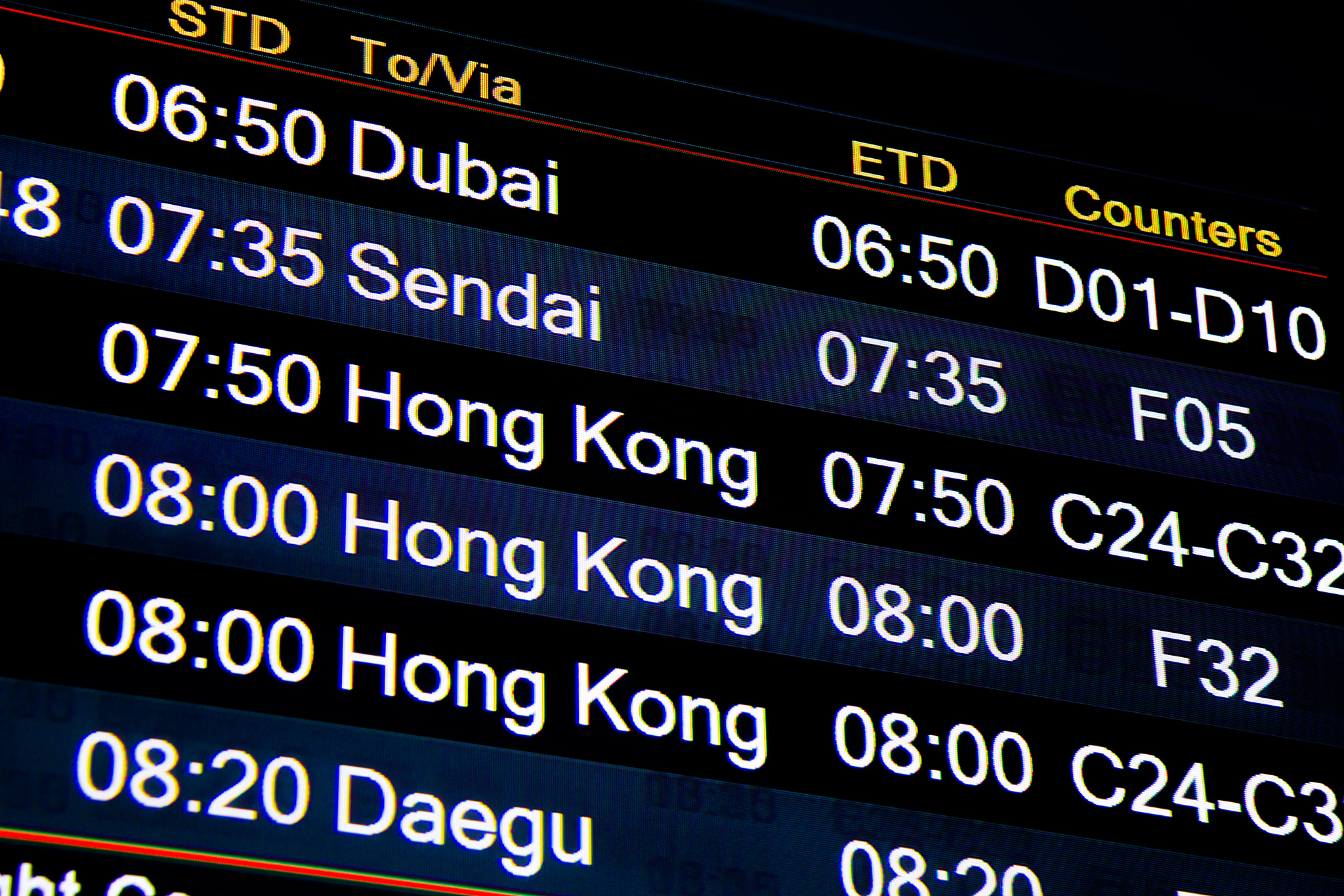 information sign in airport.