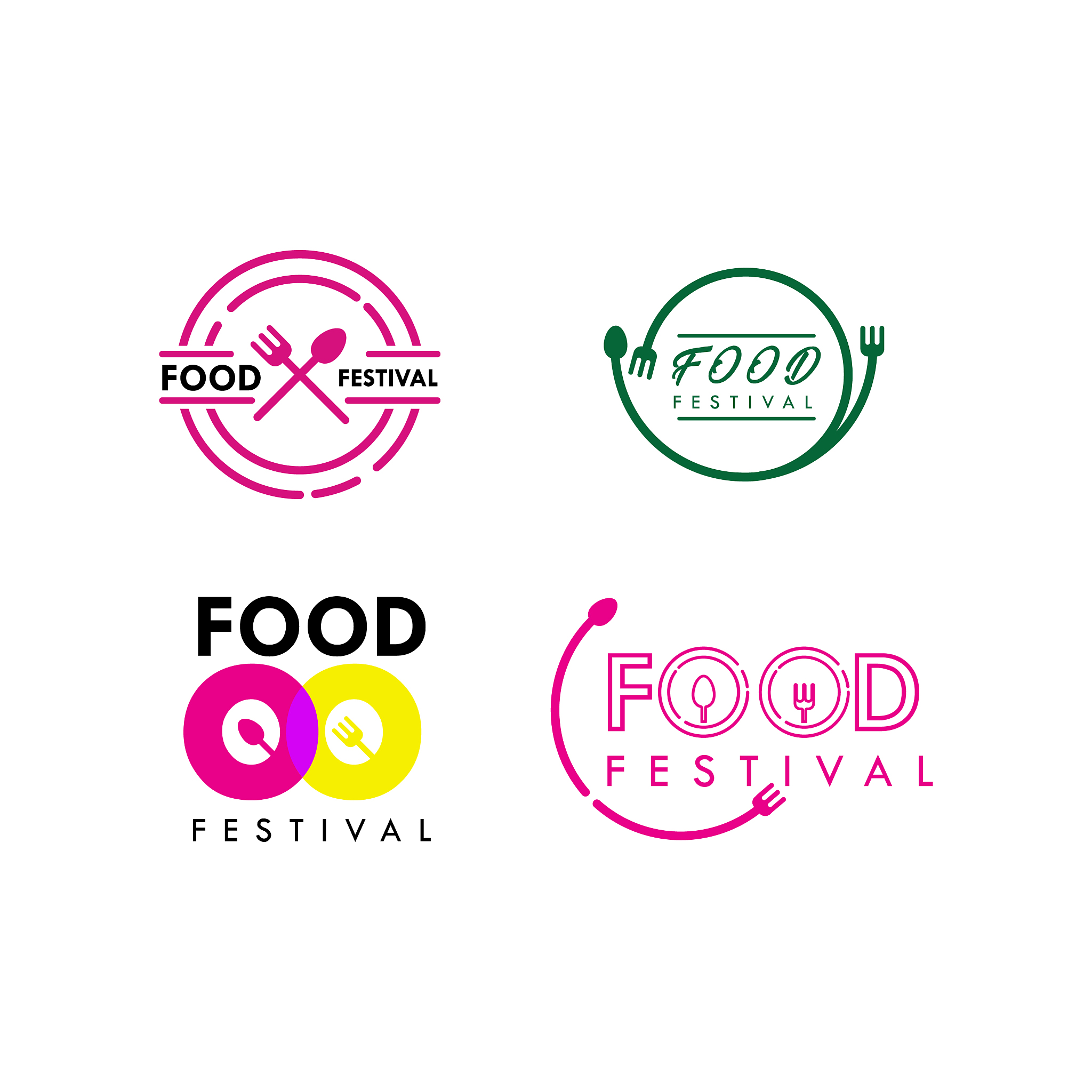 food festival logo template design