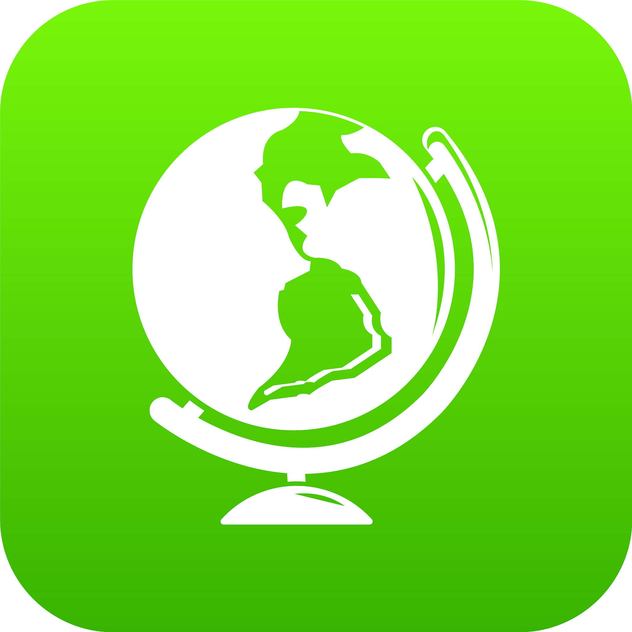 globe icon green