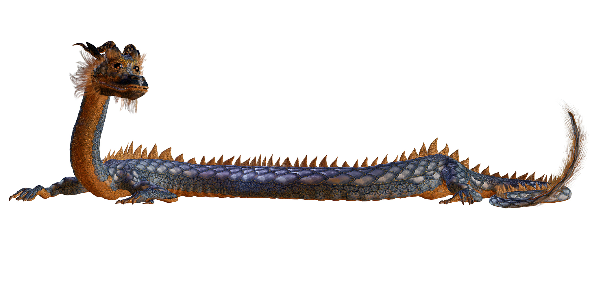 blue gold dragon