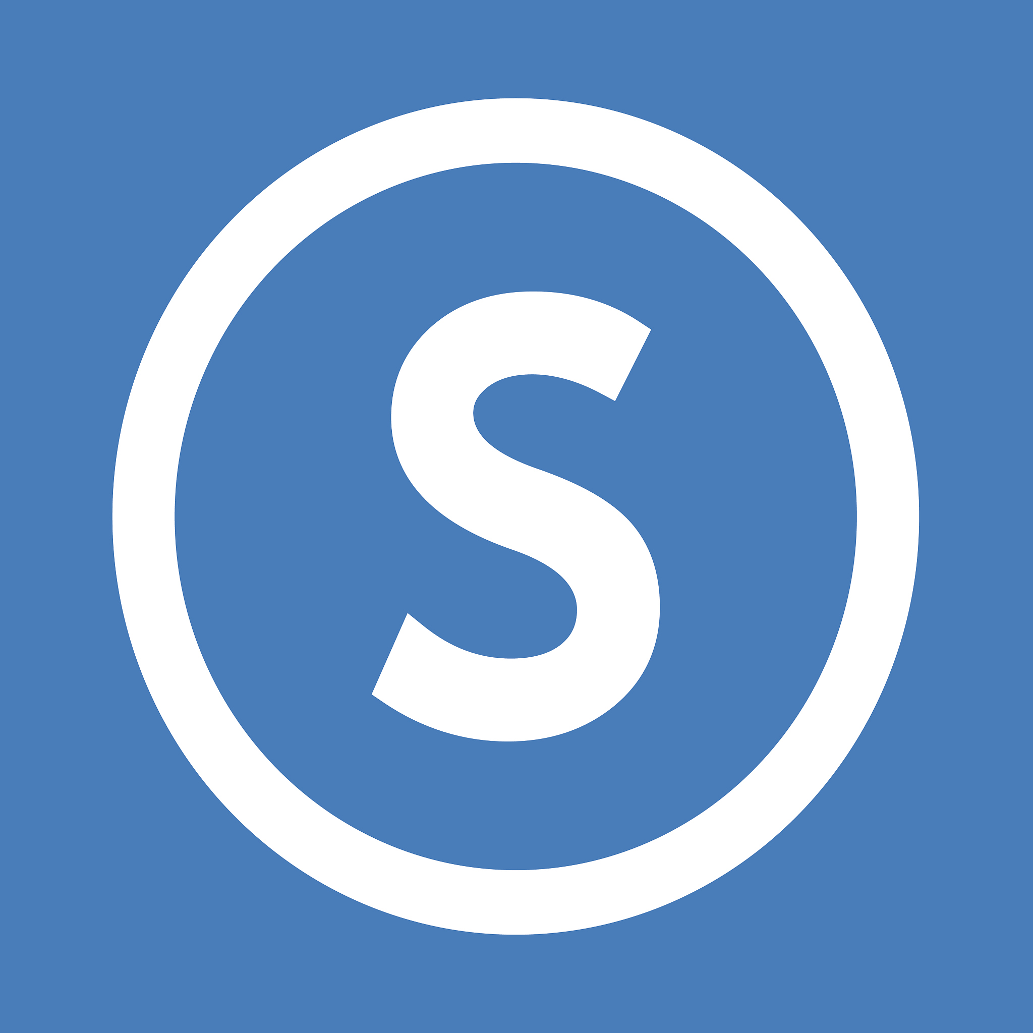 basic font letter s icon illustration design