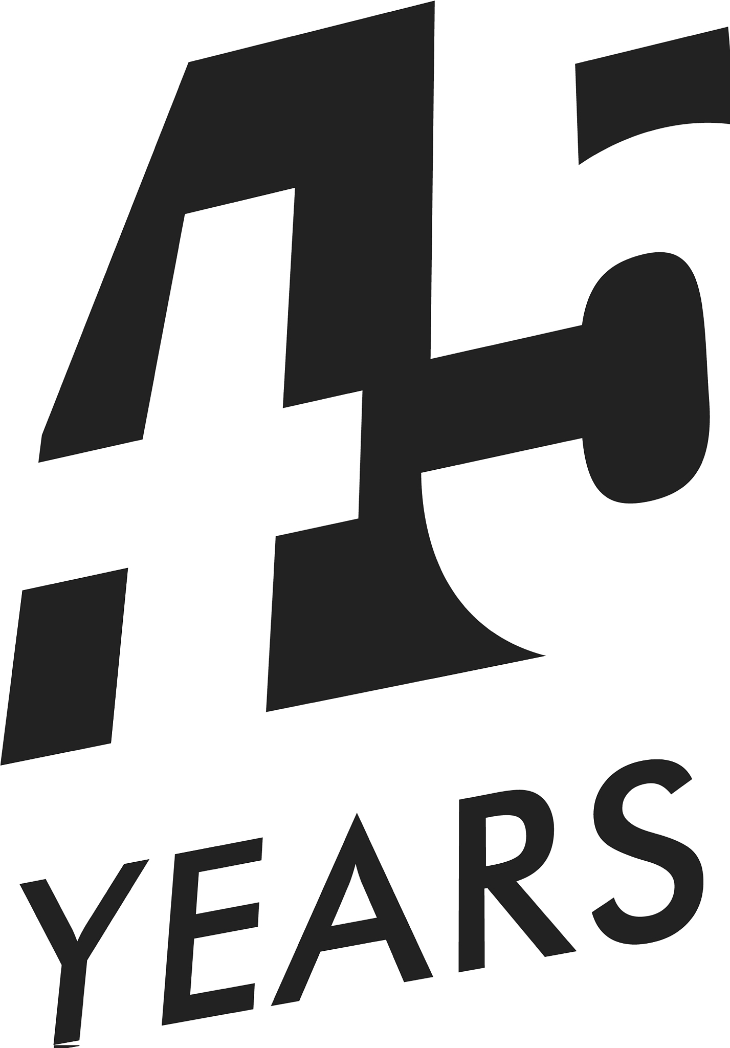 forty five years emblem template