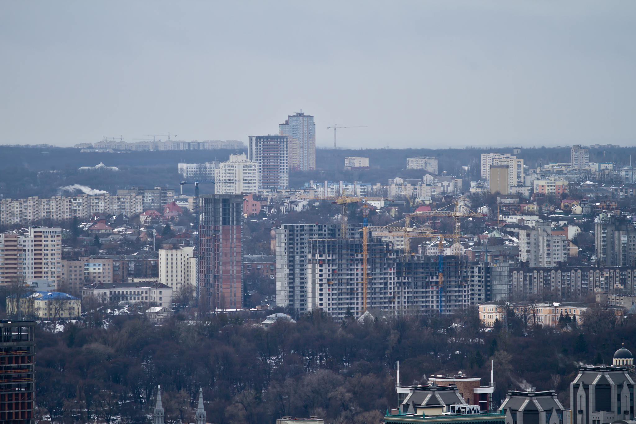 kiev city view, panorama kiev, ukraine