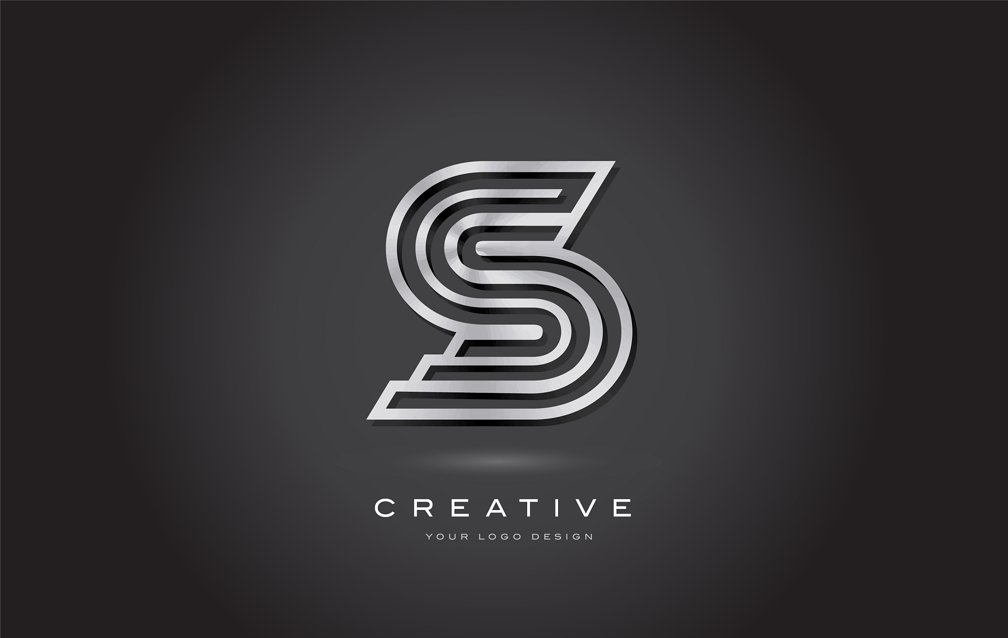 s gold letter monogram logo design modern s